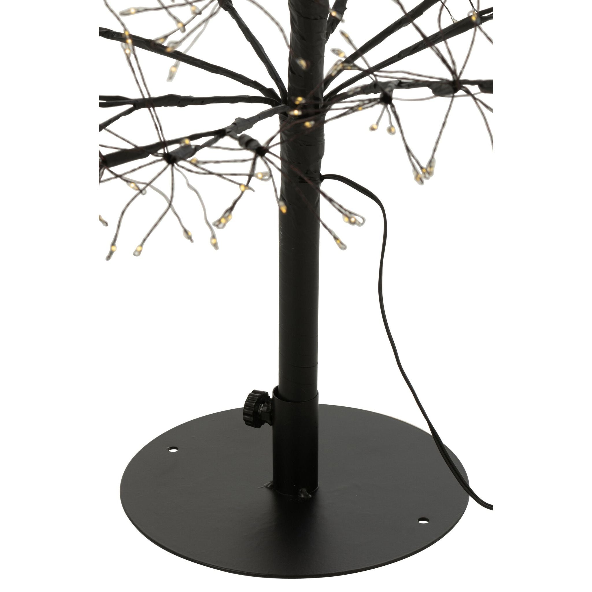Kerstboom Led Warm Witte Lichten Ijzer Zwart Medium H120cm van J-Line, in een feestelijk gestylede setting