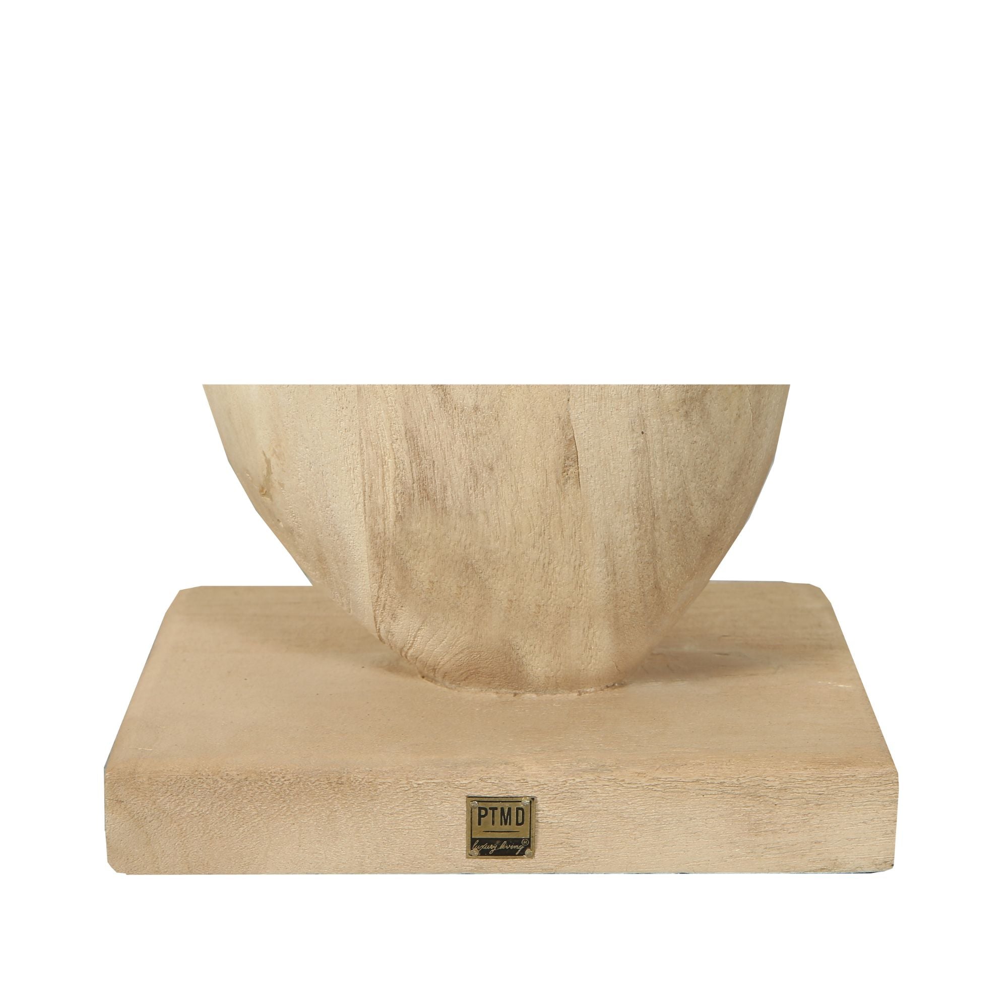 Kodey Natural Mango Wood Circle Shaped Statue PTMD - Beeld - PTMD - livinglovely.nl