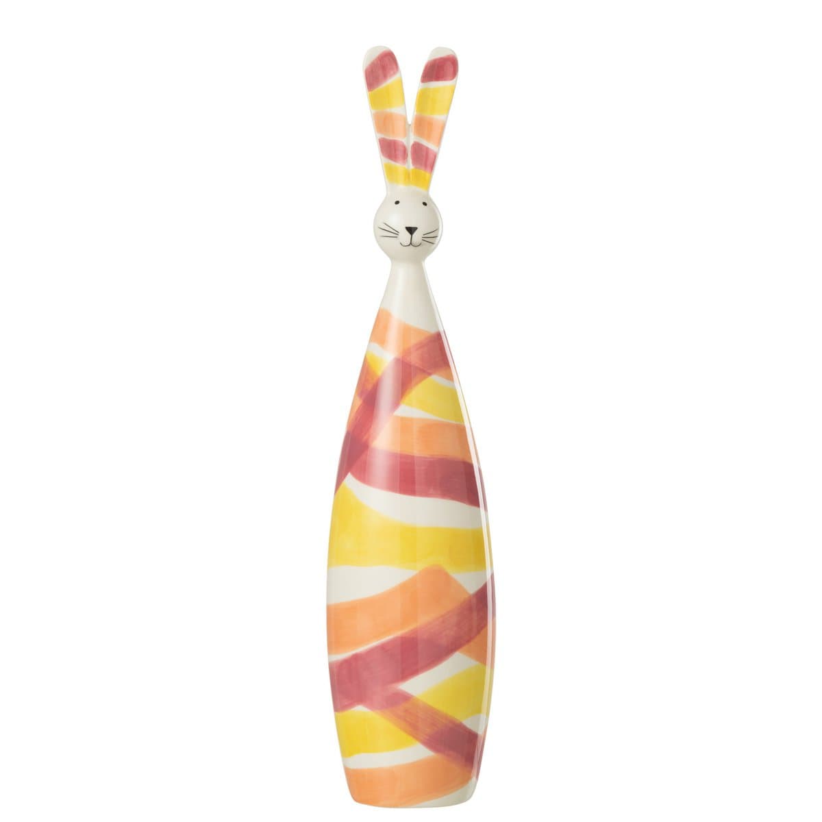 Konijn Lijnen Dolomiet Oranje Mix 44,5cm Large - Paas - J-Line - livinglovely.nl
