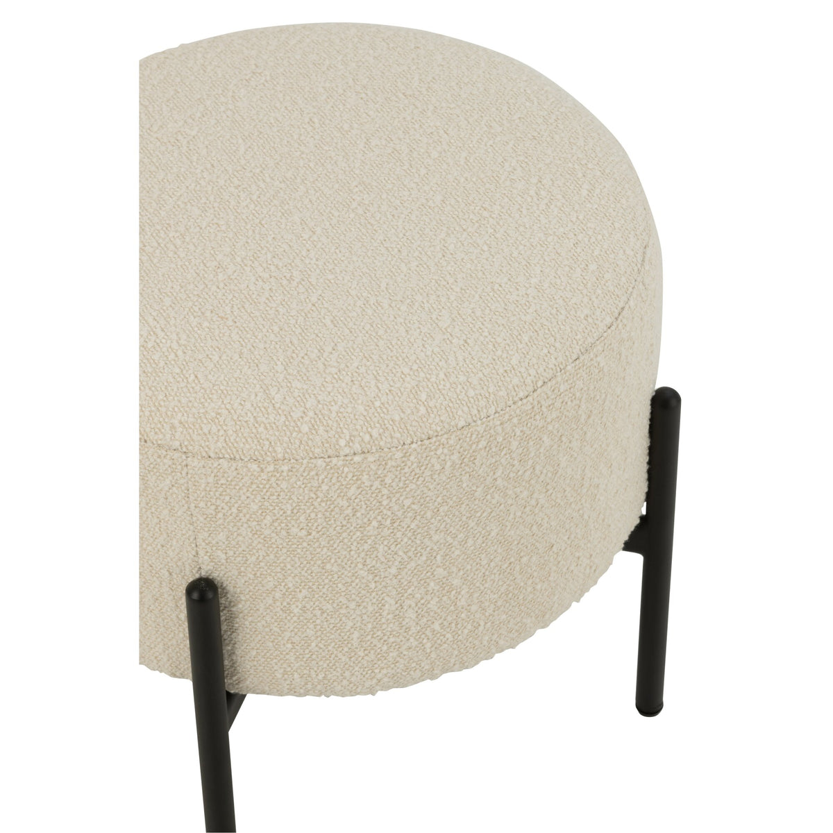 Kruk Boucle Multiplex/Polyester Wit/Zwart J-Line
