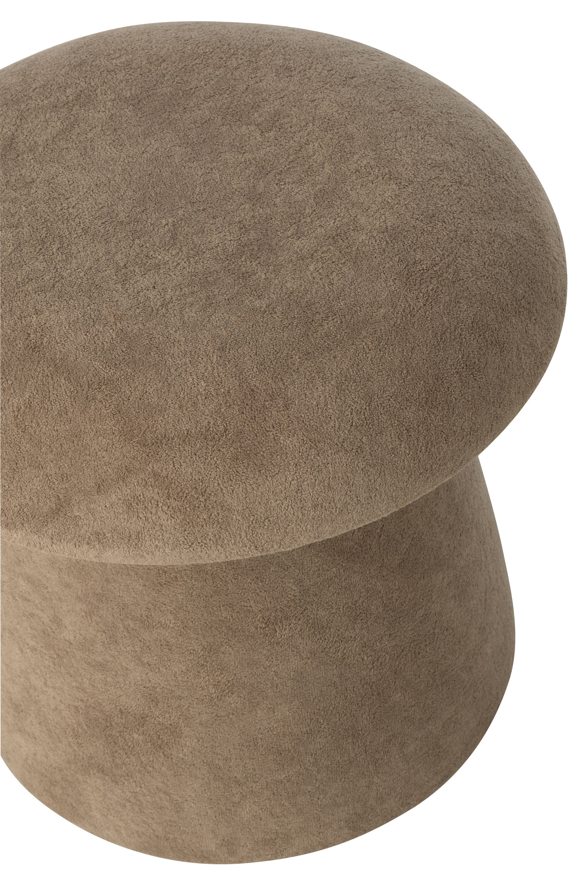 Kruk Paddenstoel Mdf Beige Small - Kruk - J-Line - livinglovely.nl