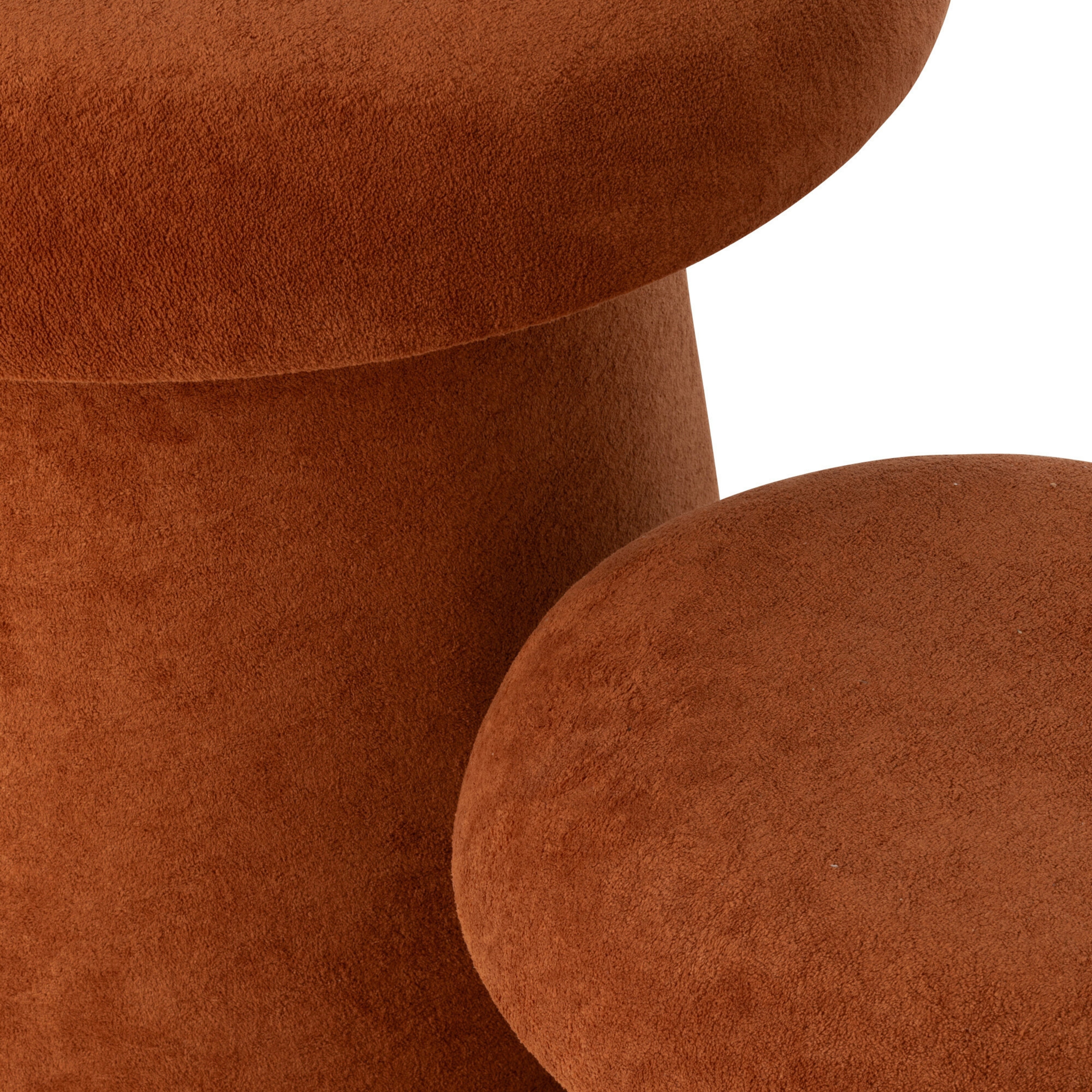 Kruk Paddenstoel Terracotta Set van 2 - Kruk - J-Line - livinglovely.nl