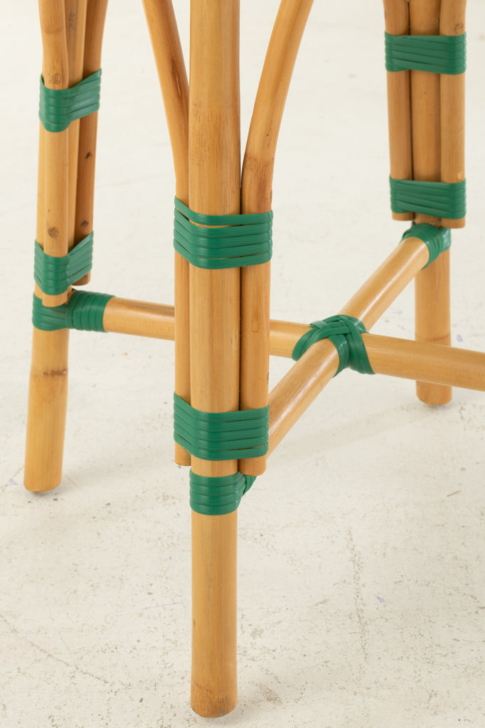 Kruk Rotan Donkergroen Large - Barkruk - J-Line - livinglovely.nl