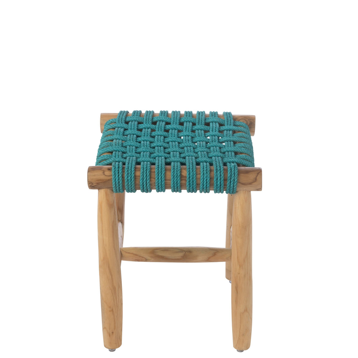 Kruk Teak Hout Turquoise J-Line