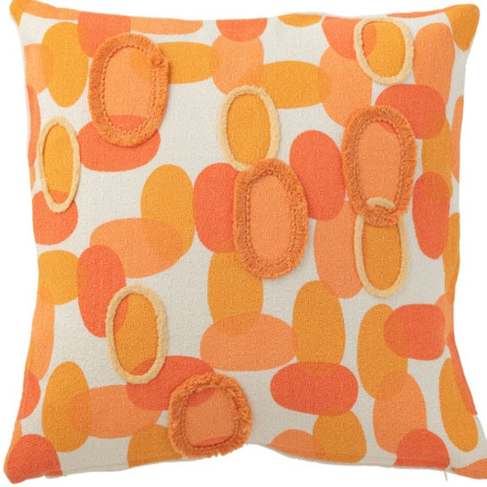 Kussen Papaya Textiel Oranje , kussen , J-Line , livinglovely.nl