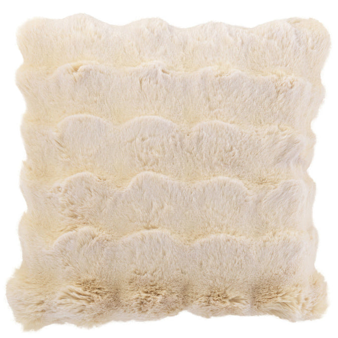 Kussen Wave Polyester Crème 45x45cm - kussen - J-Line - livinglovely.nl