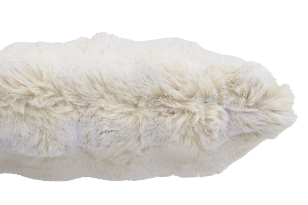 Kussen Wave Polyester Ivoor 45x45cm - Kussen - J-Line - livinglovely.nl