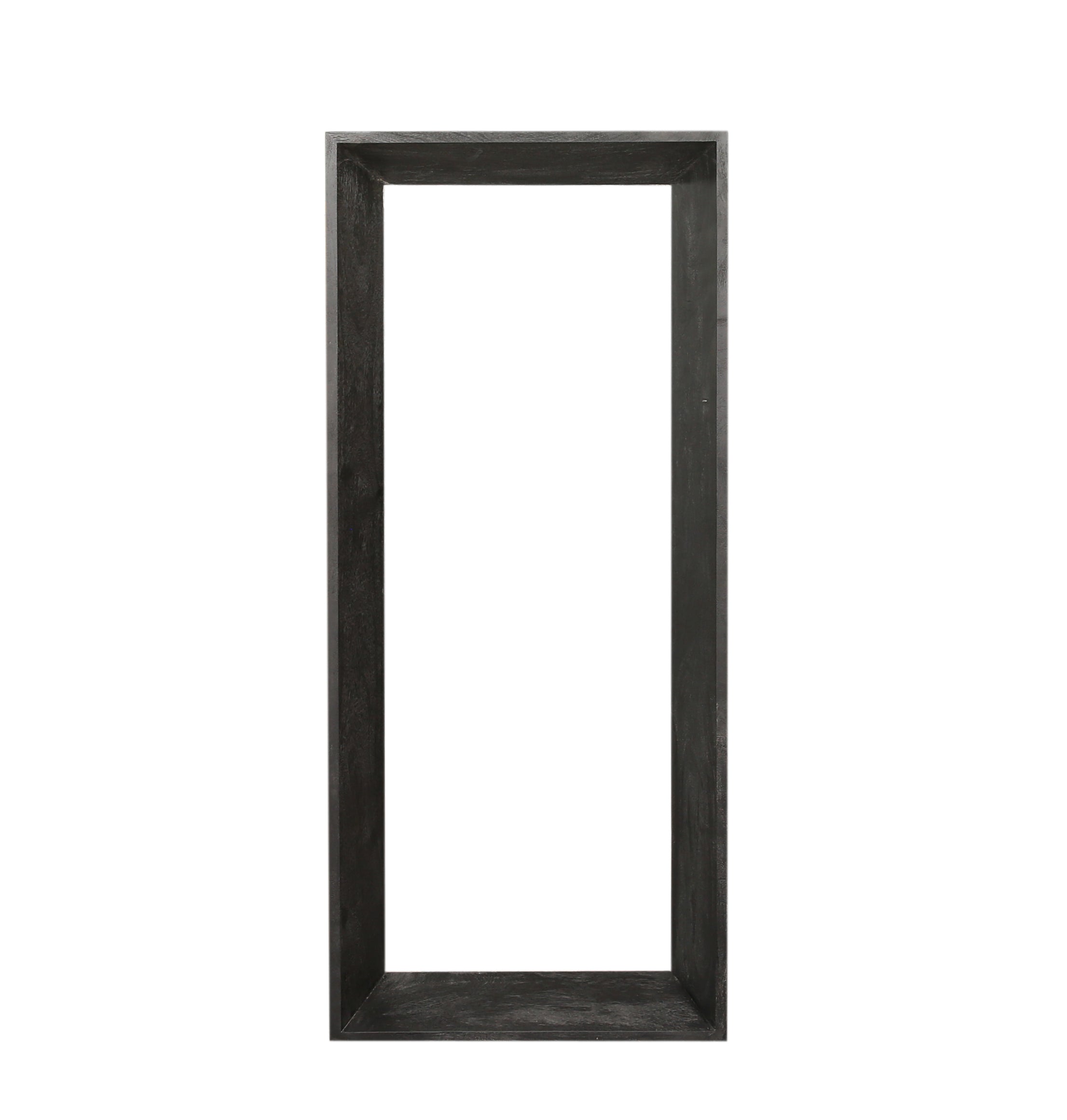 Kyro Black Acacia Wood Rectangle Mirror Small PTMD - Spiegel - PTMD - livinglovely.nl