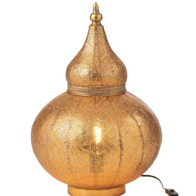 Lamp Aladin Metaal Goud Small - Tafellamp - J-Line - livinglovely.nl