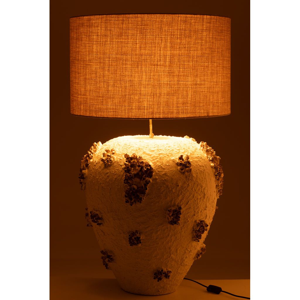 Lamp + Kap Jilly Terracotta Wit/Bruin
