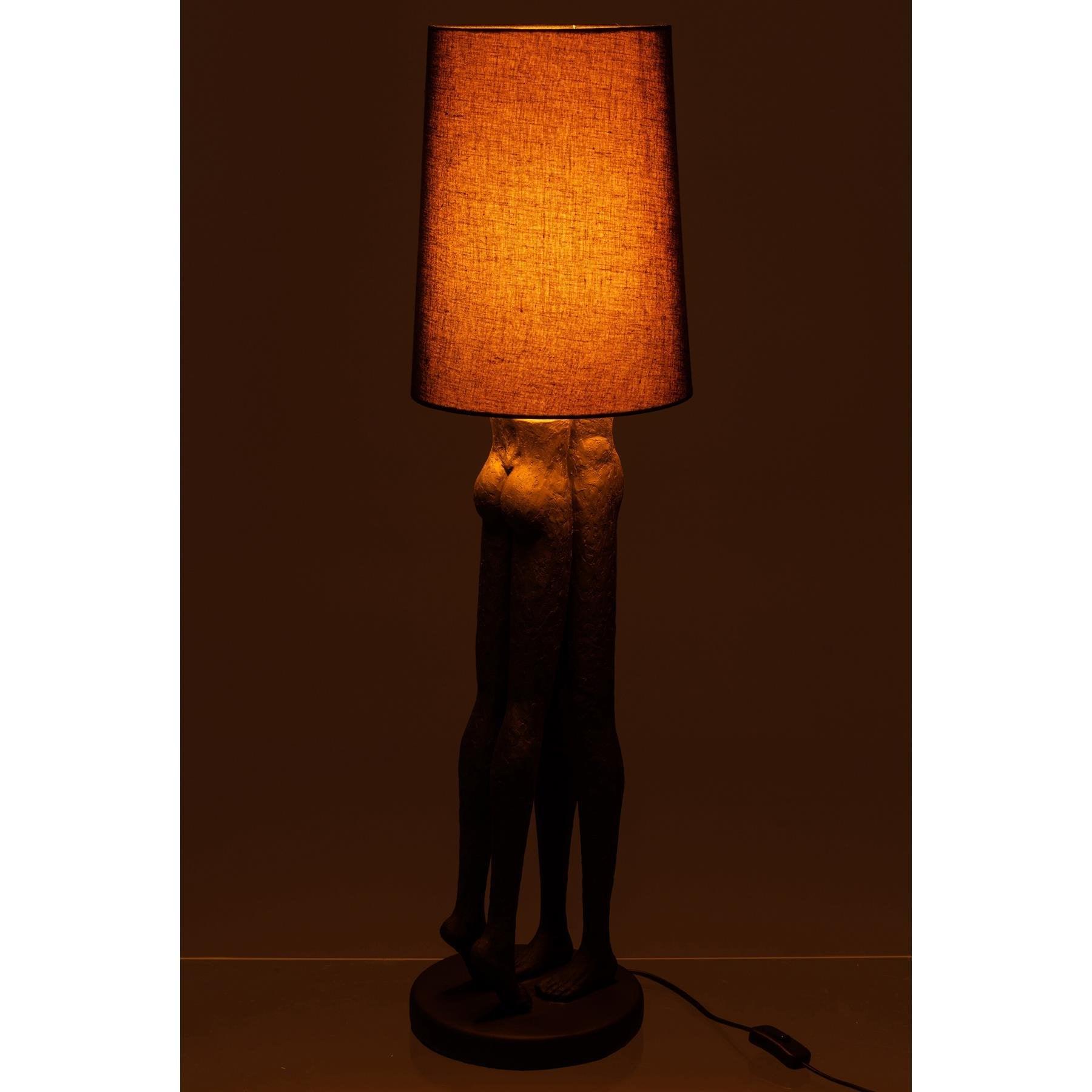 Lamp Koppel Poly Zwart - Tafellamp - J-Line - livinglovely.nl