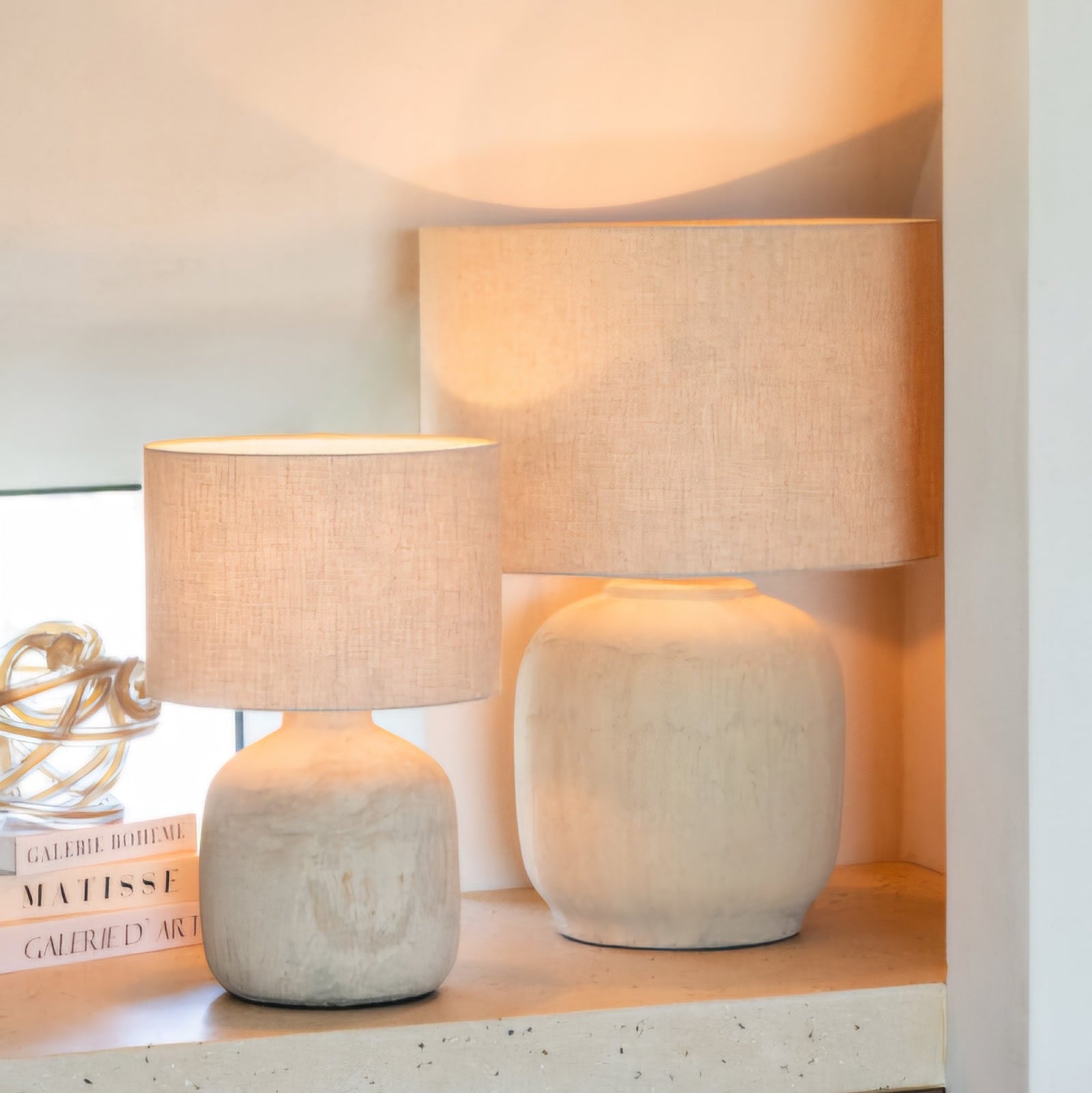 Lamp Mia Terracotta Small J-Line - Tafellamp - J-Line - livinglovely.nl