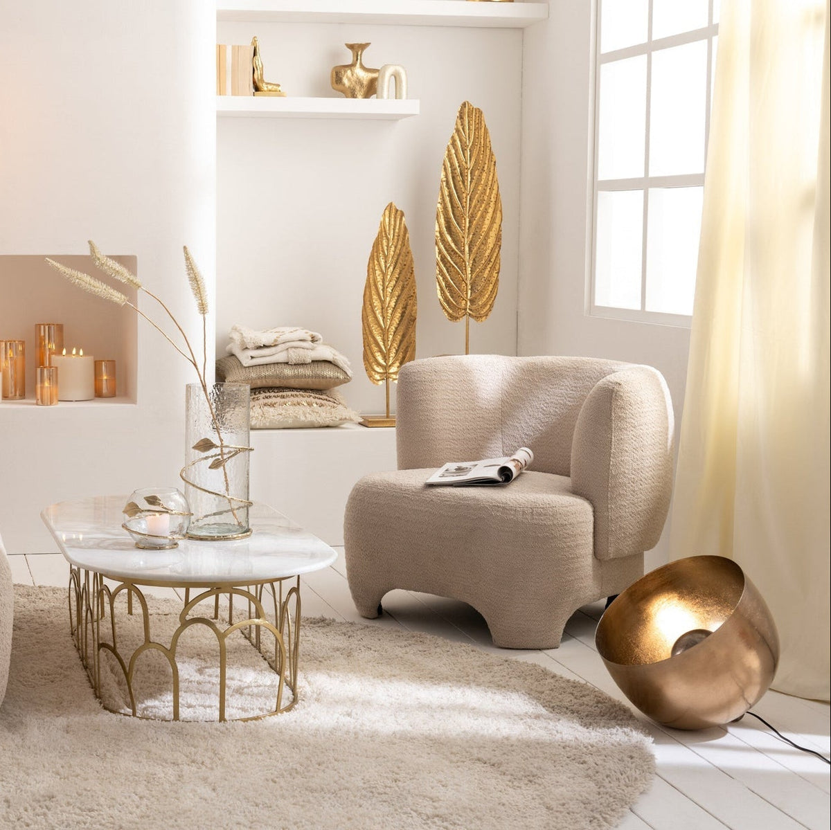 Lamp Rond Metaal Goud J-Line