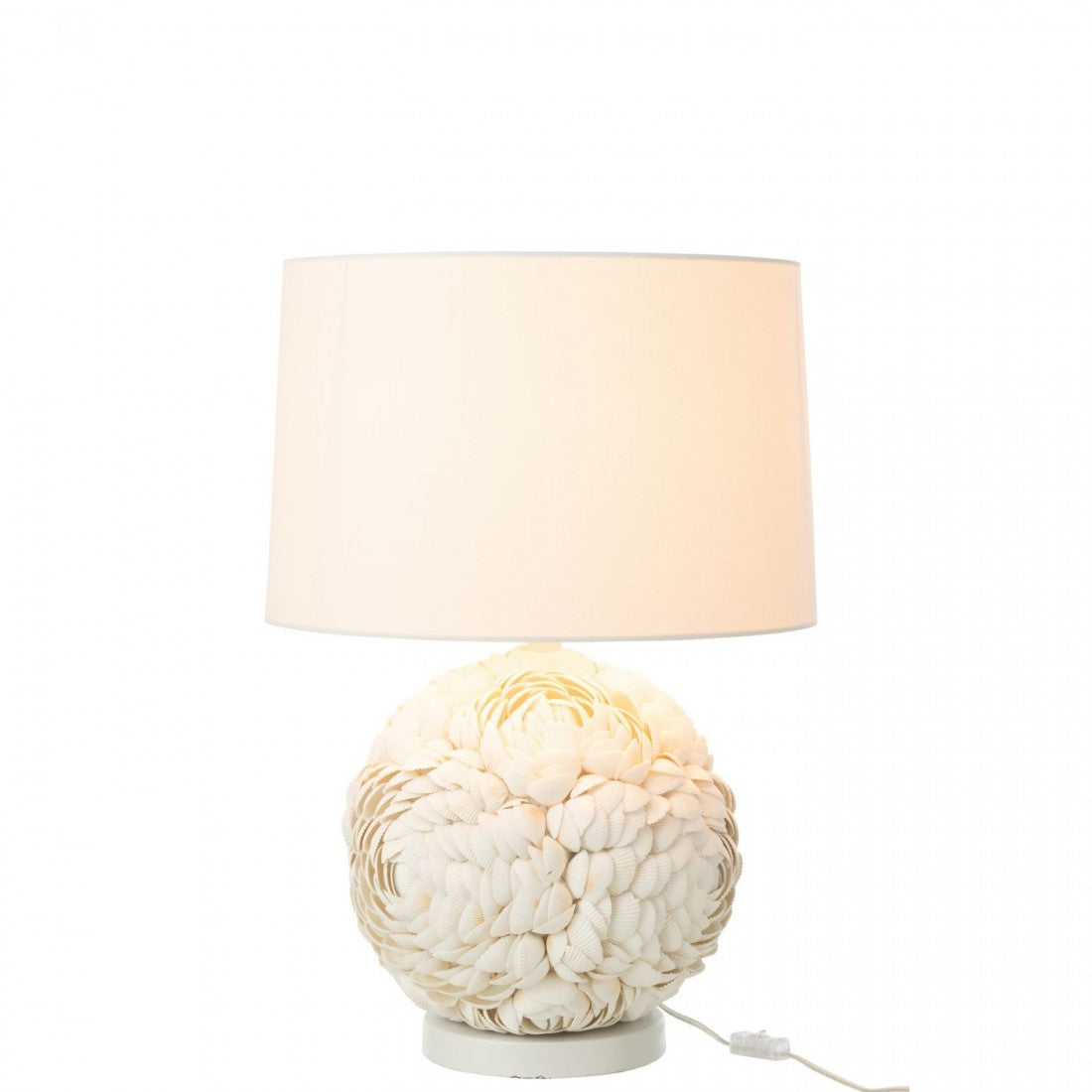 Lamp Schelp Wit Large - Tafellamp - J-Line - livinglovely.nl