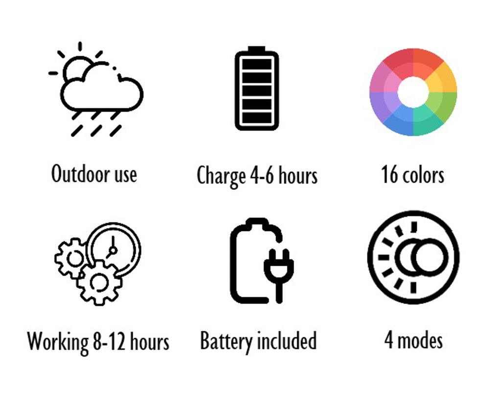 Lamp Tafel Buiten Led Plastiek Mix - Outdoor-verlichting - J-Line - livinglovely.nl