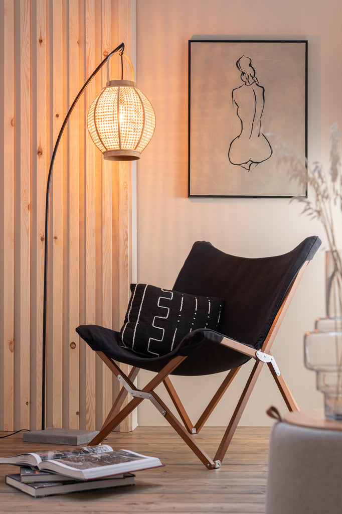 Lantaarn Bamboo Naturel - Lantaarn - J-Line - livinglovely.nl