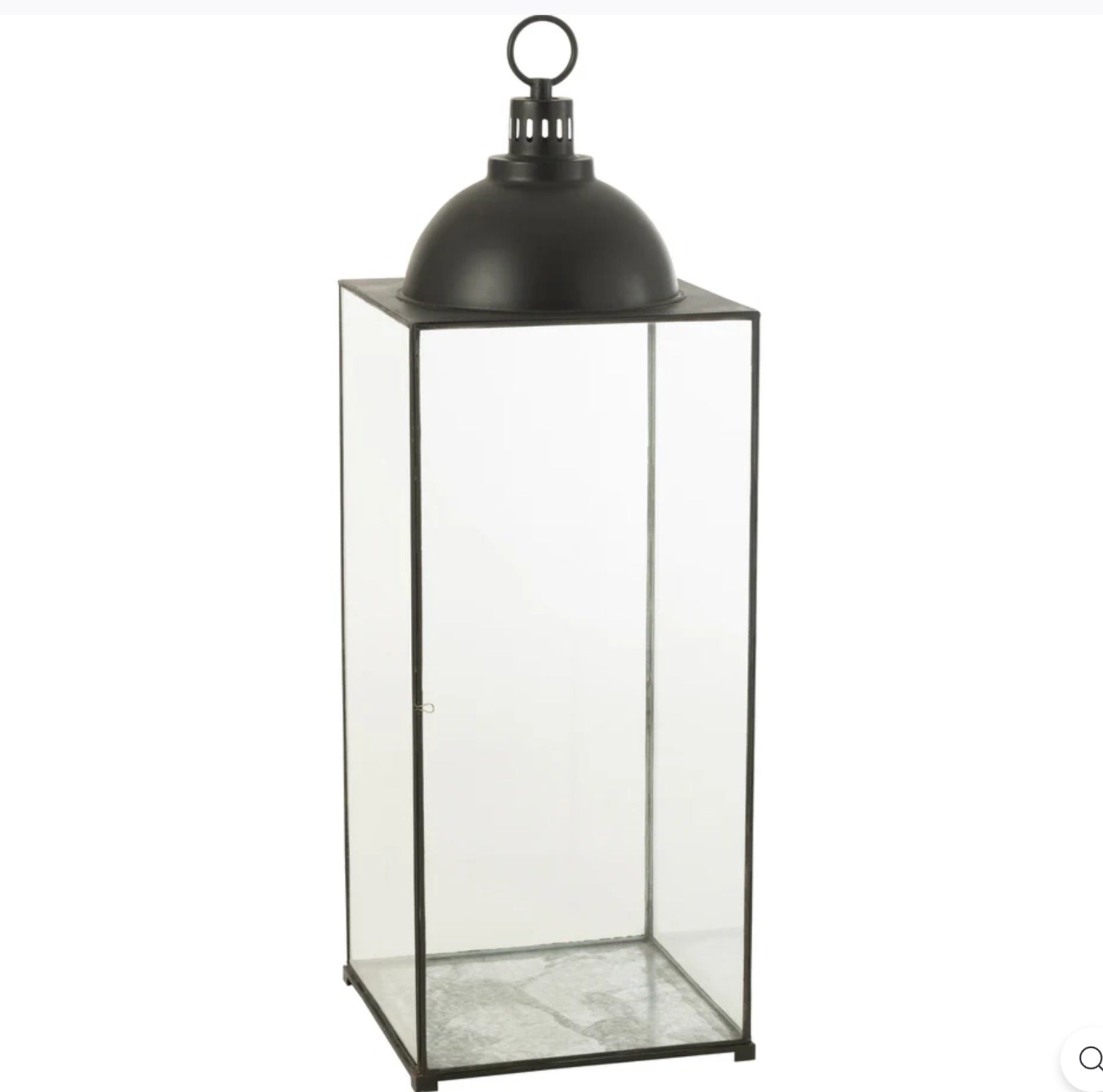 Lantaarn Hagrid Glas/Ijzer Zwart Large - Lantaarn - J-Line - livinglovely.nl