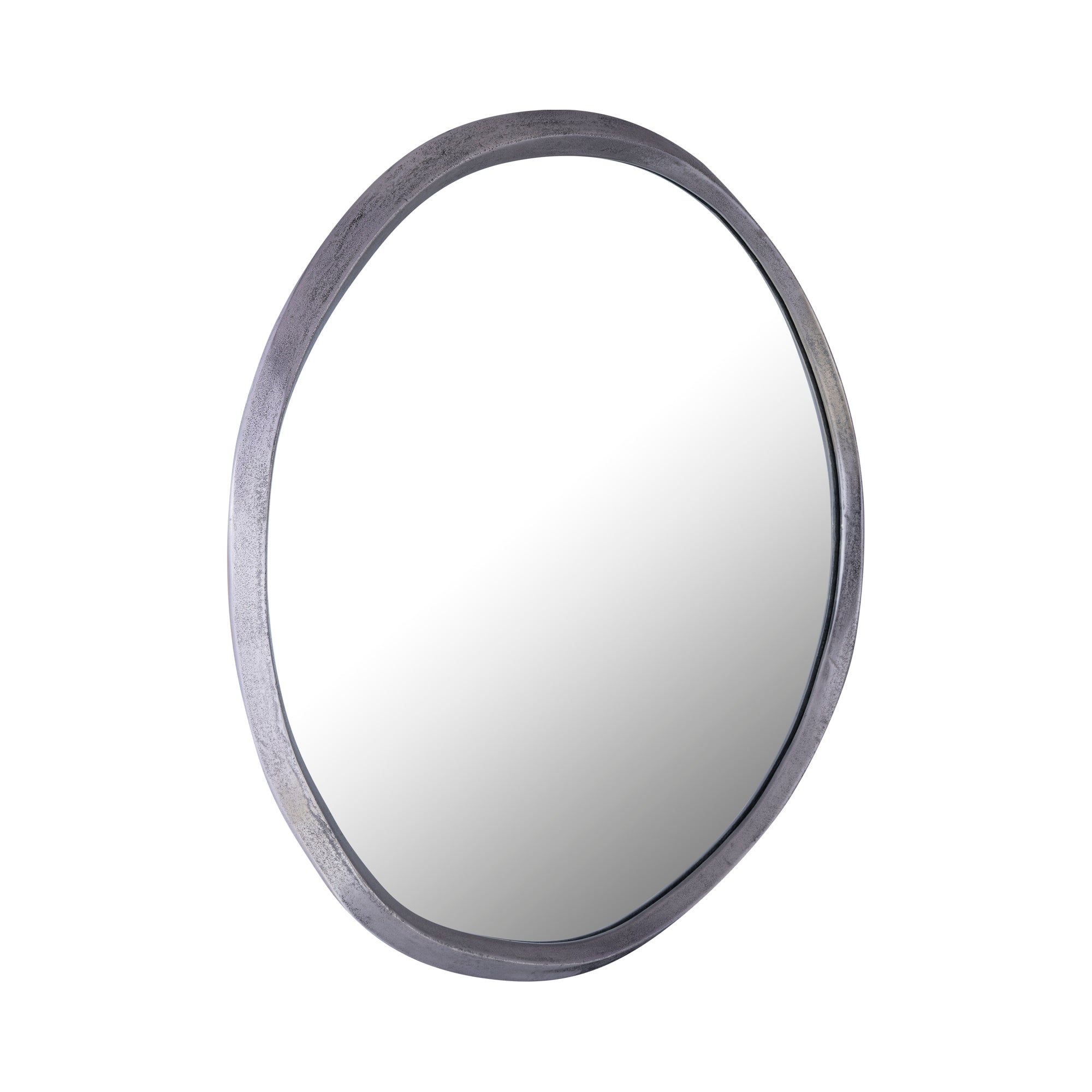 Limera Nickel Alu Round Mirror Irregular Border S 75x2x75 cm PTMD - Spiegel - PTMD - livinglovely.nl