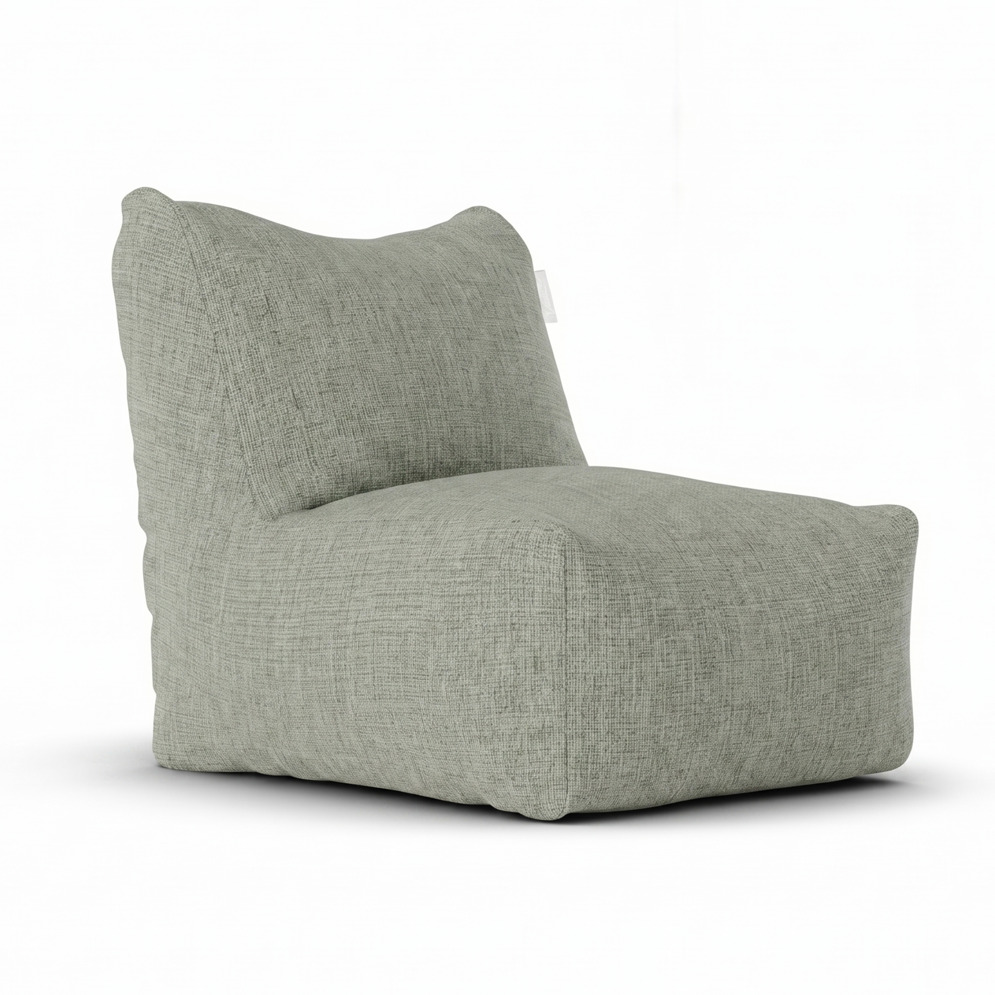 Linnen Lounge SeatXL Herb van Laui Lounge, kruidengroene loungestoel met linnen uitstraling voor binnen
