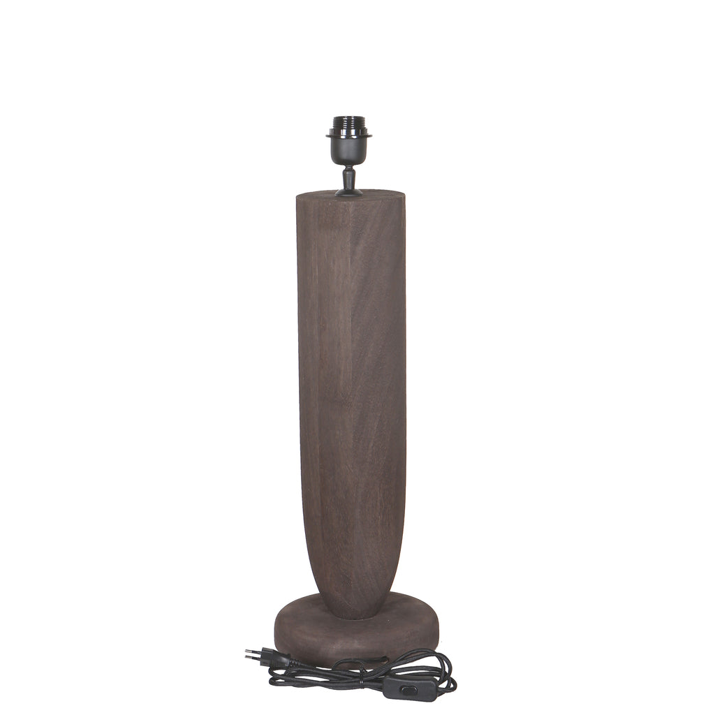 Lorinne Brown mango wood table lamp single PTMD - Tafellamp - PTMD - livinglovely.nl