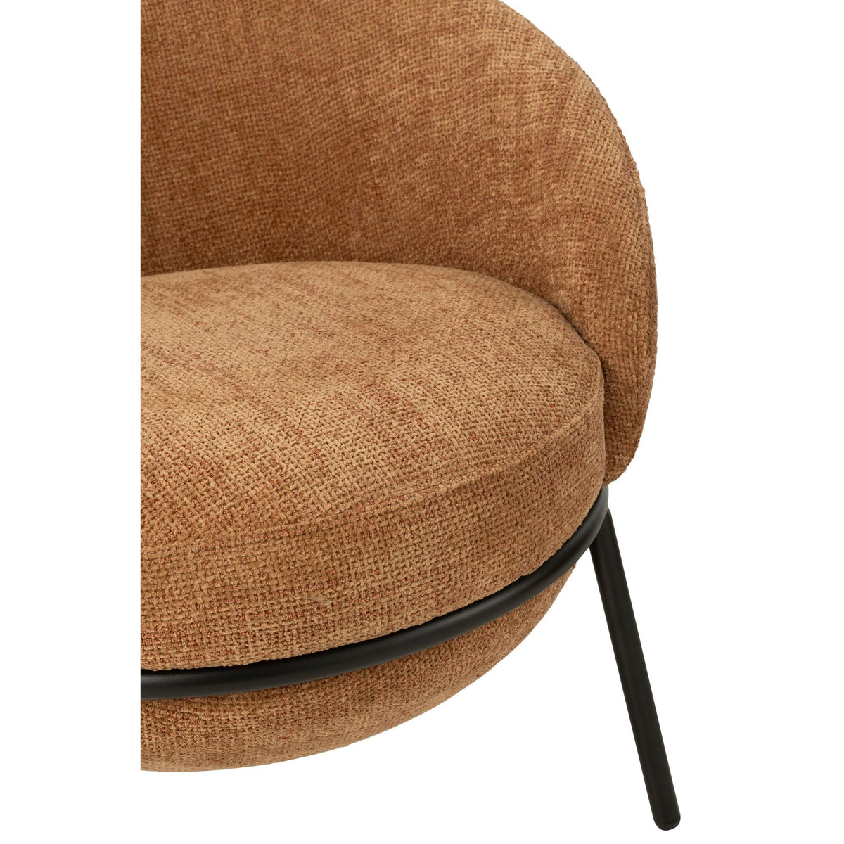 Loungstoel + krukje Napoli Terracotta J-Line