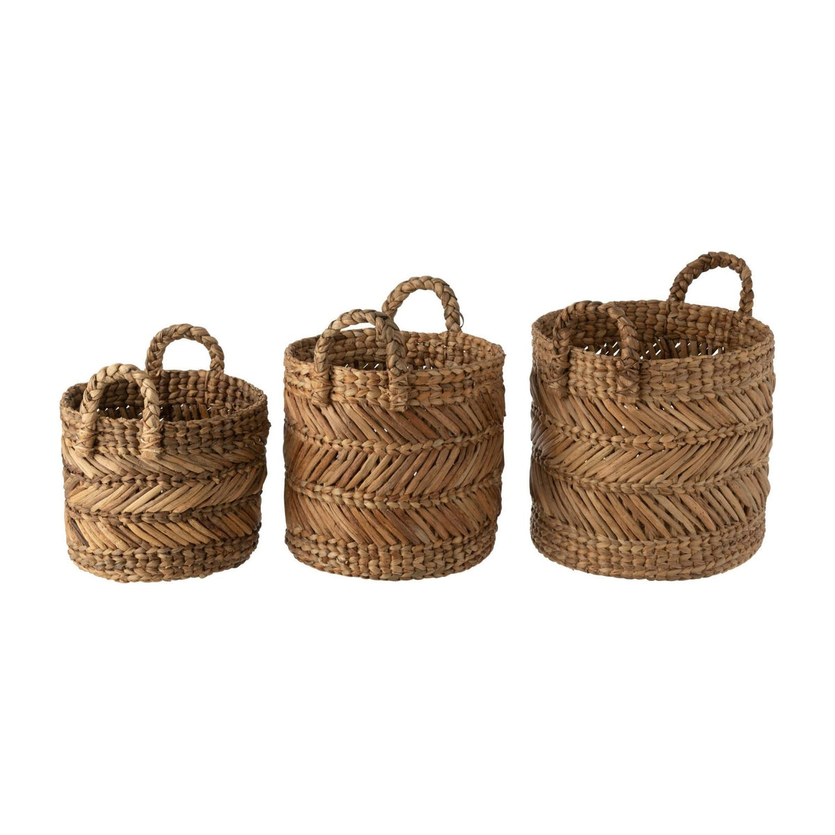 Manden Gevlochten Raffia Naturel Set van 3 J-Line