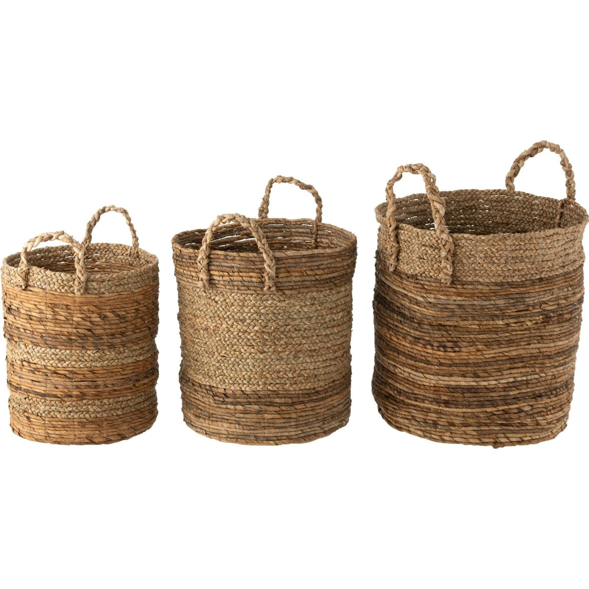 Manden Lucie Raffia Naturel Set van 3 J-Line