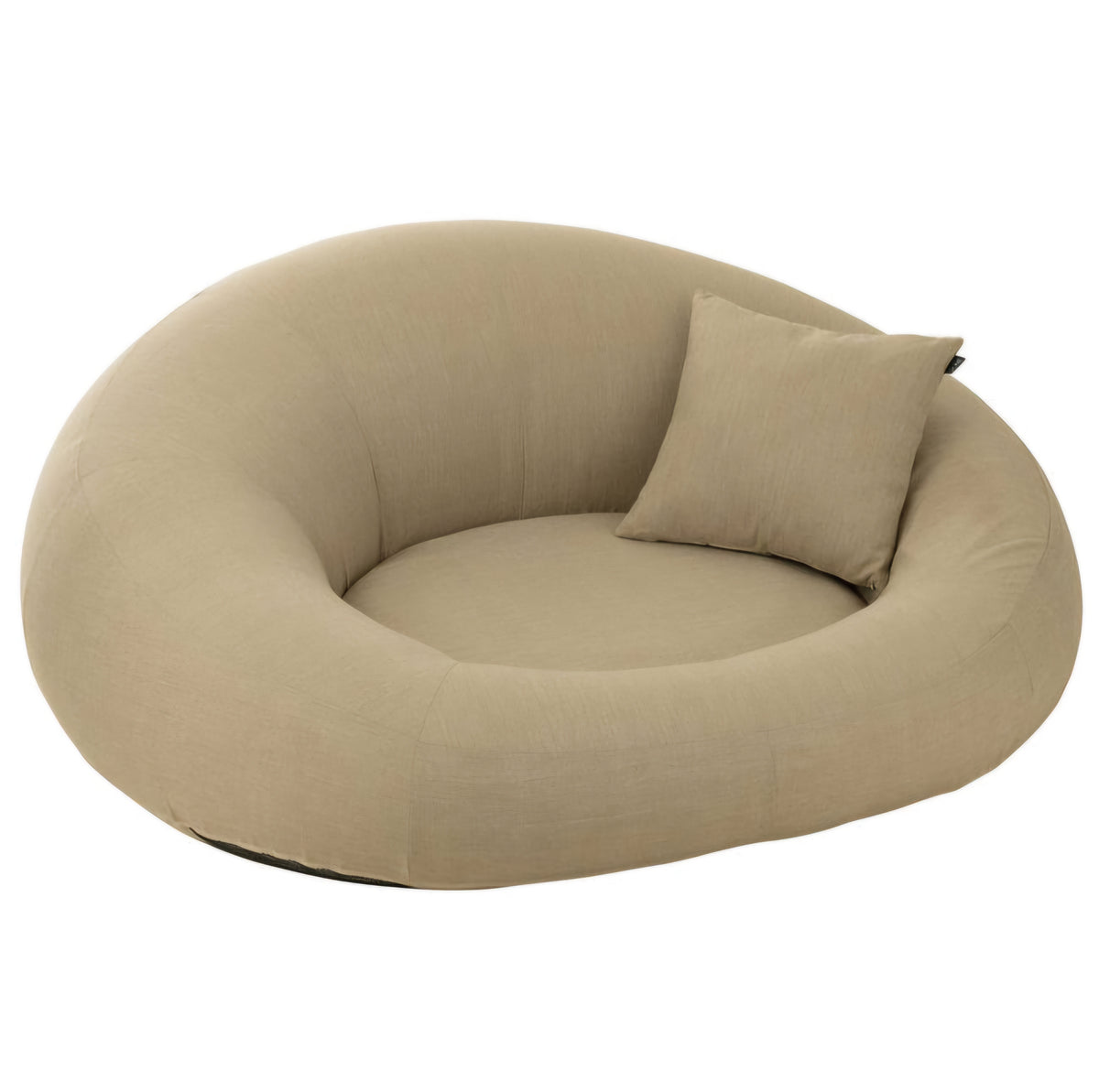 Matras Donut Polyethyleen Beige - Ligbed - J-Line - livinglovely.nl