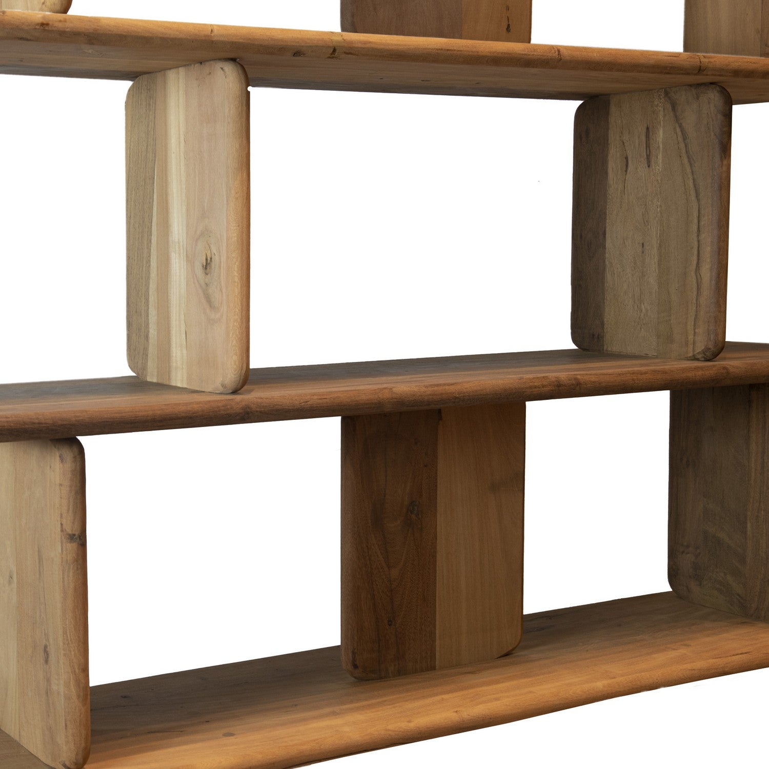 MATTEO - rek - teruggewonnen hout - L 122 x W 30 x H 183 cm - naturel Pomax - Boekenkast - Pomax - livinglovely.nl