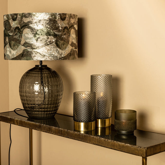 Mocca Lampenkap M 40x40x24cm cm Textiel Groen PTMD - Lampenkap - PTMD - livinglovely.nl