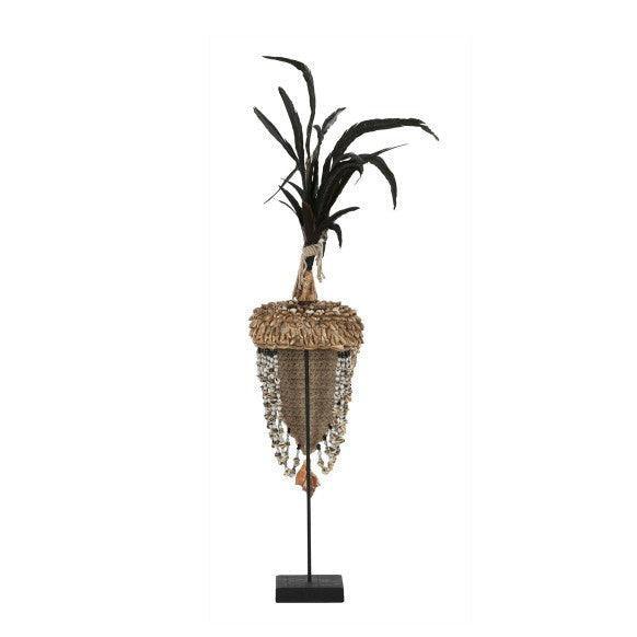 Must Living Balinese Helm met Schelpen en Veren - Ornament - MUST Living - livinglovely.nl