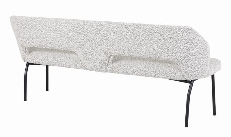 Must Living Eetkamerbank Bloom Bouclé Lichtgrijs 190cm - Eetkamerbank - MUST Living - livinglovely.nl