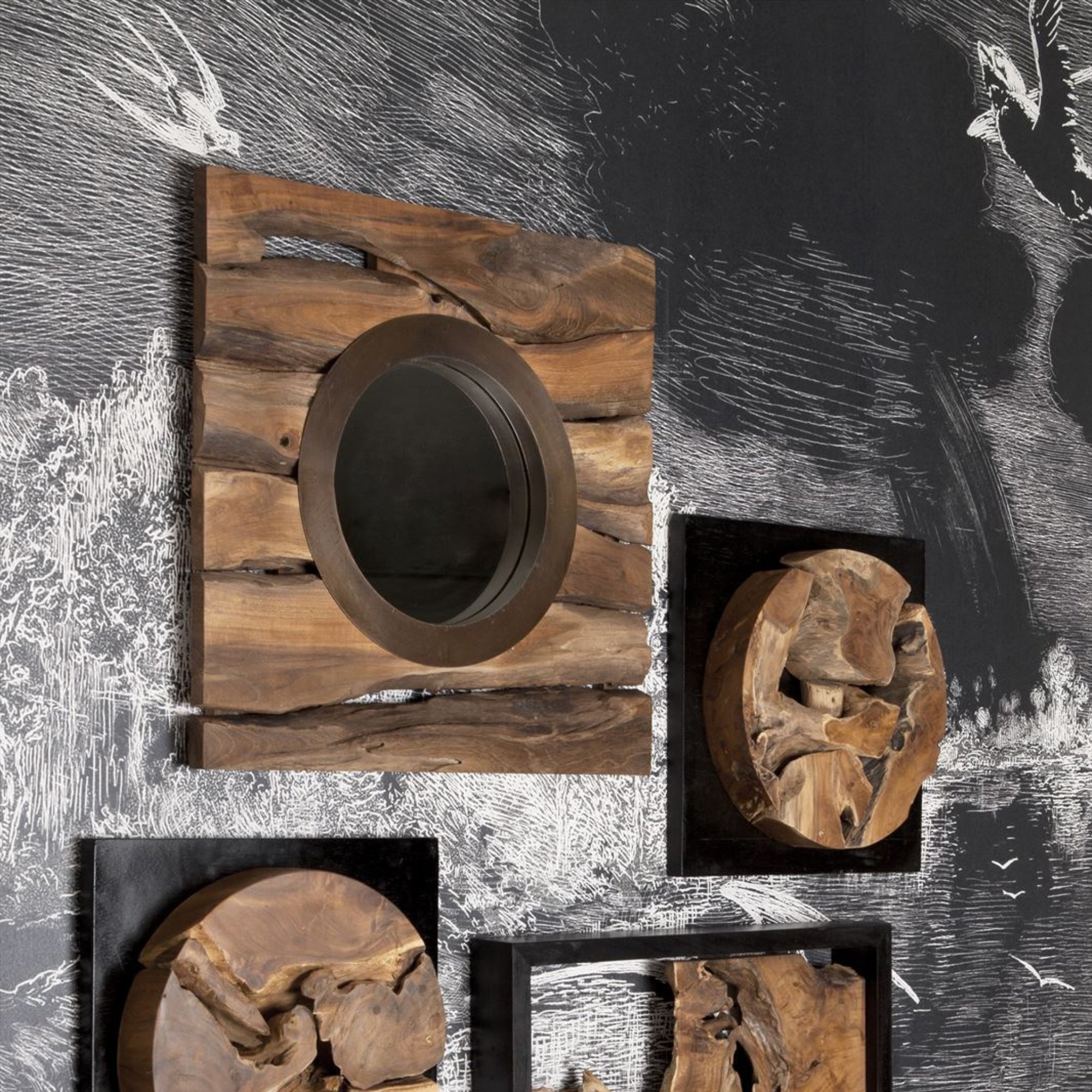 MUST Living Spiegel Smile 50x50cm - Spiegel - MUST Living - livinglovely.nl