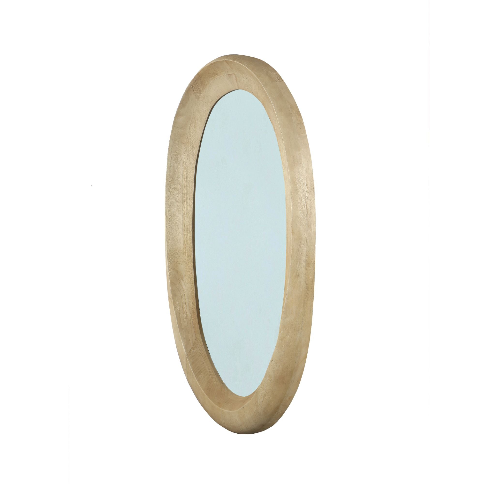 Noam Natural Mango Wood Oval Mirror 68x8x120cm PTMD - Spiegel - PTMD - livinglovely.nl