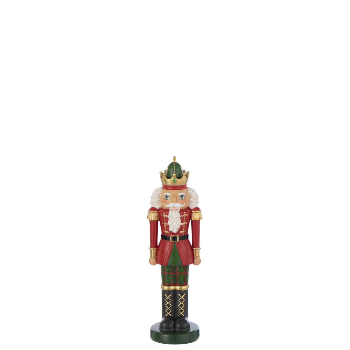 Notenkraker Op Voet Polyresin Kerstrood/Donkergroen Small J-Line