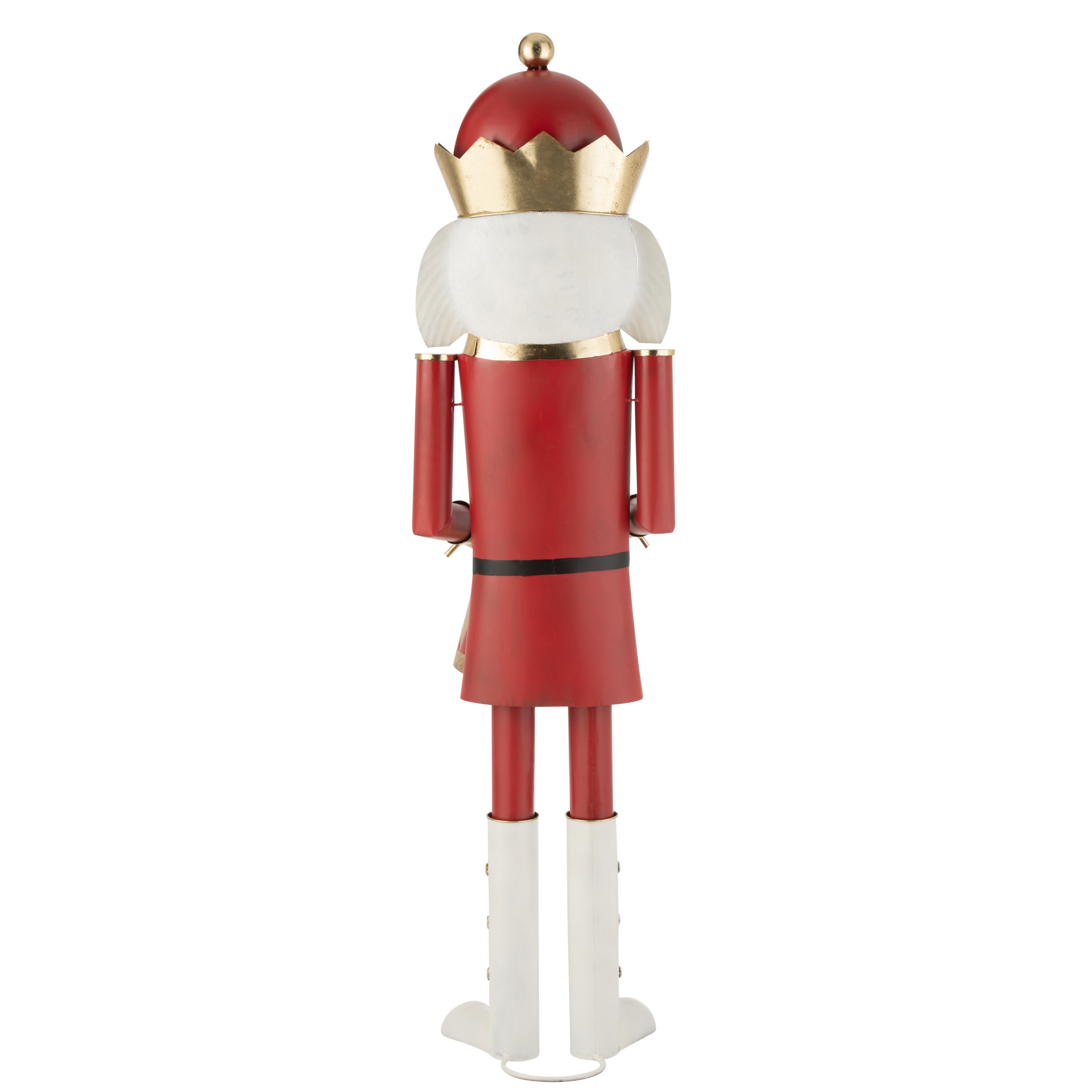 Notenkraker Trommel Rood/Goud H174cm J-Line - Kerstdecoratie - J-Line - livinglovely.nl