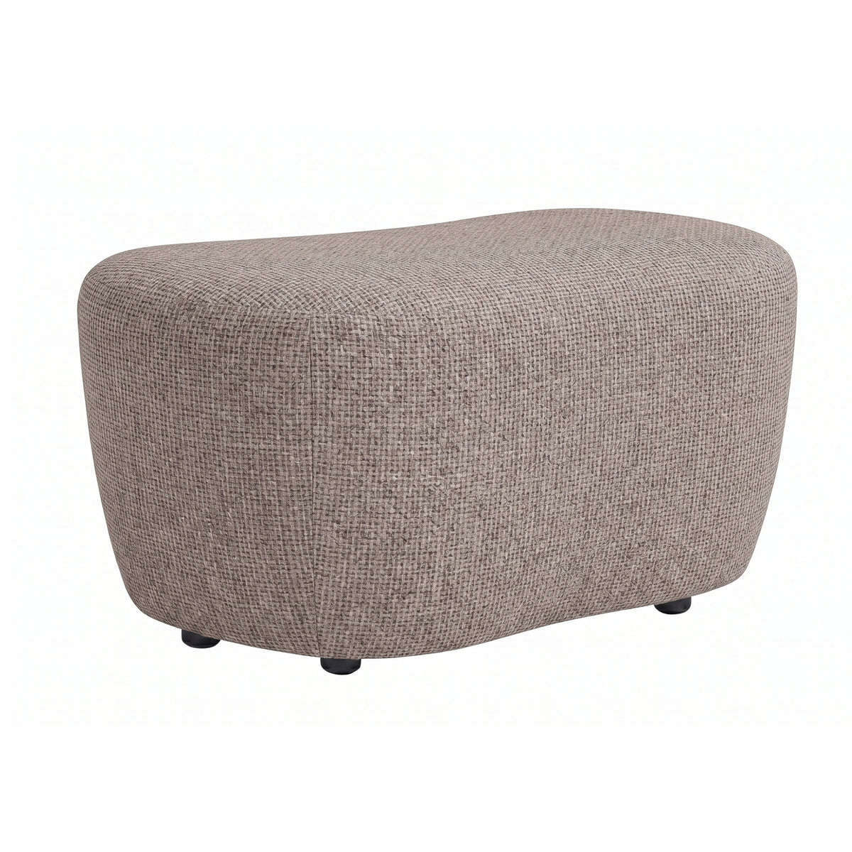 Nuvio Poef Stof Mink Organisch Hoog Legacy van PTMD, extra productfoto van de stof poef in mink
