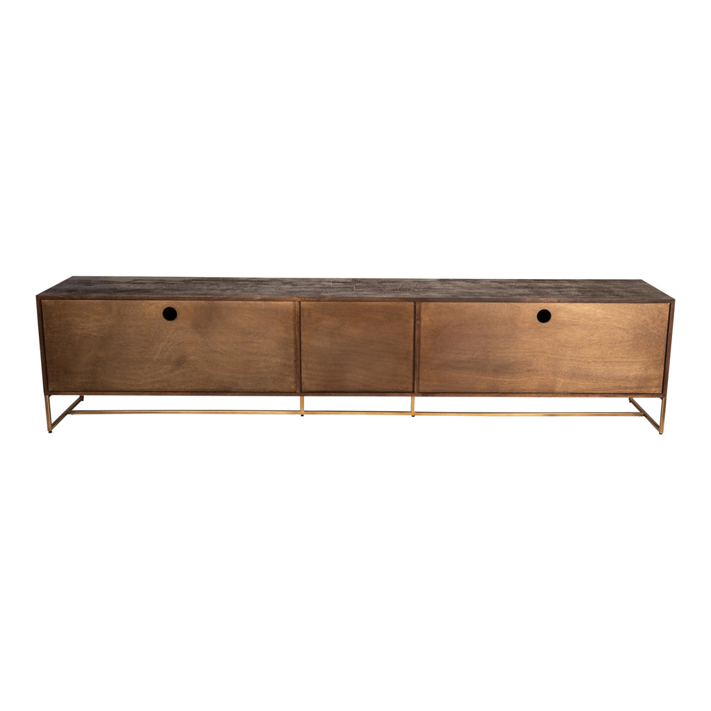 Onyx TVMeubel Bruin Goud PTMD - TV meubel - PTMD - livinglovely.nl