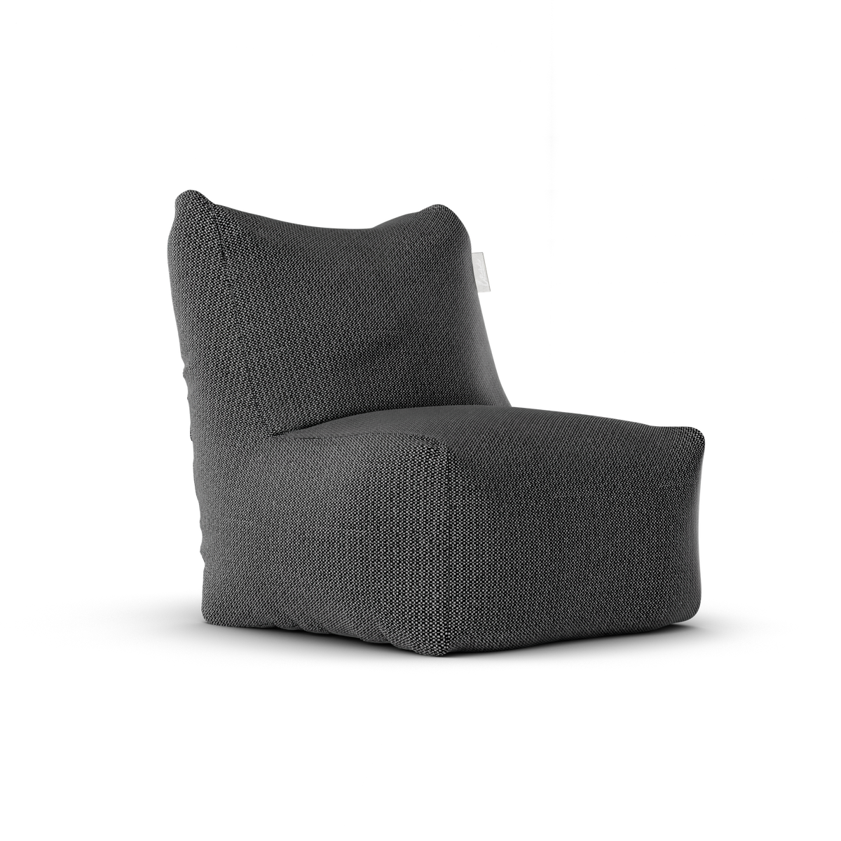 Original Junior Lounge Seat Anthracite van Laui Lounge, compacte antracietgrijze loungestoel schuin van links voren