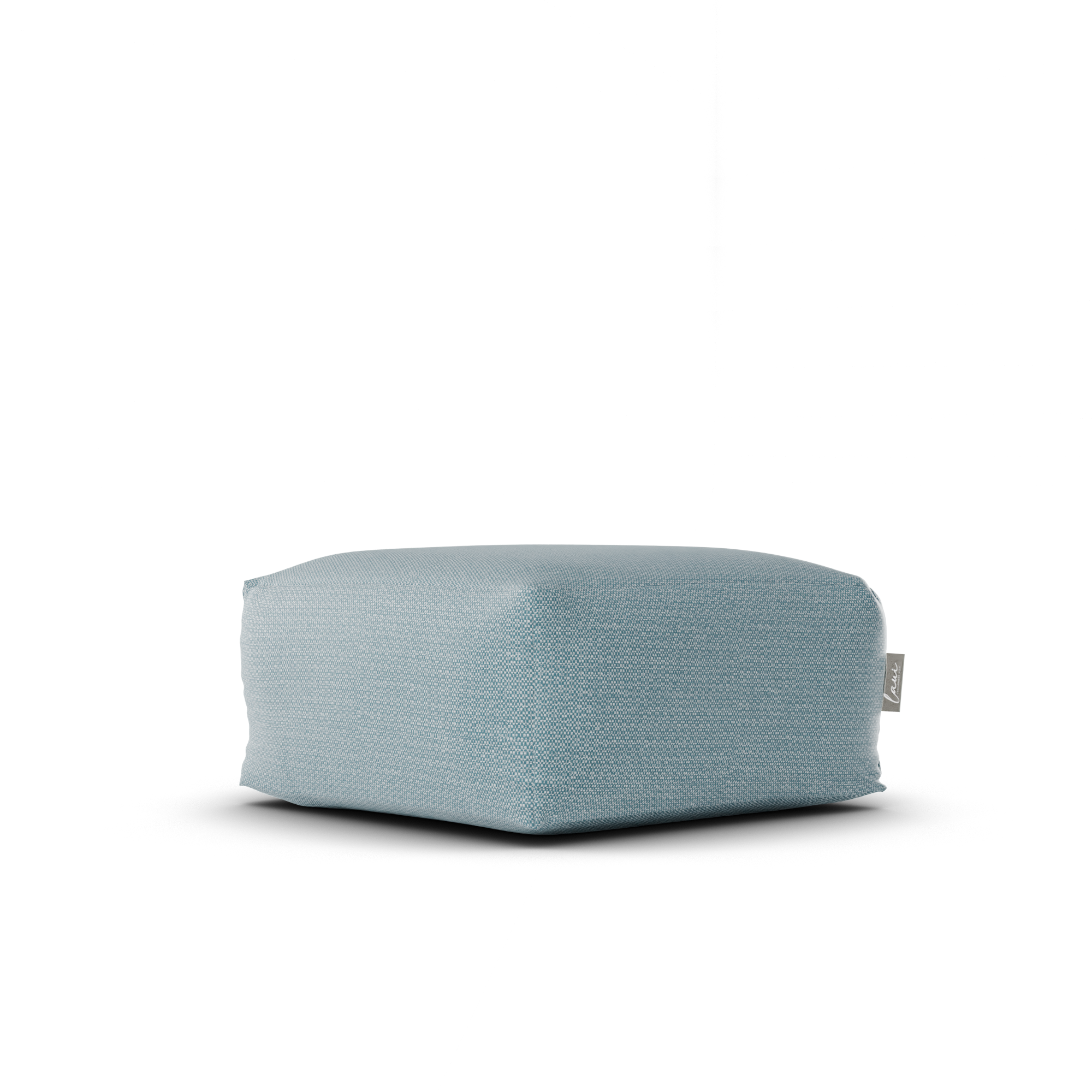Laui Lounge Original Square Pouf Sky Blue, lichtblauwe vierkante poef van 68x68 cm