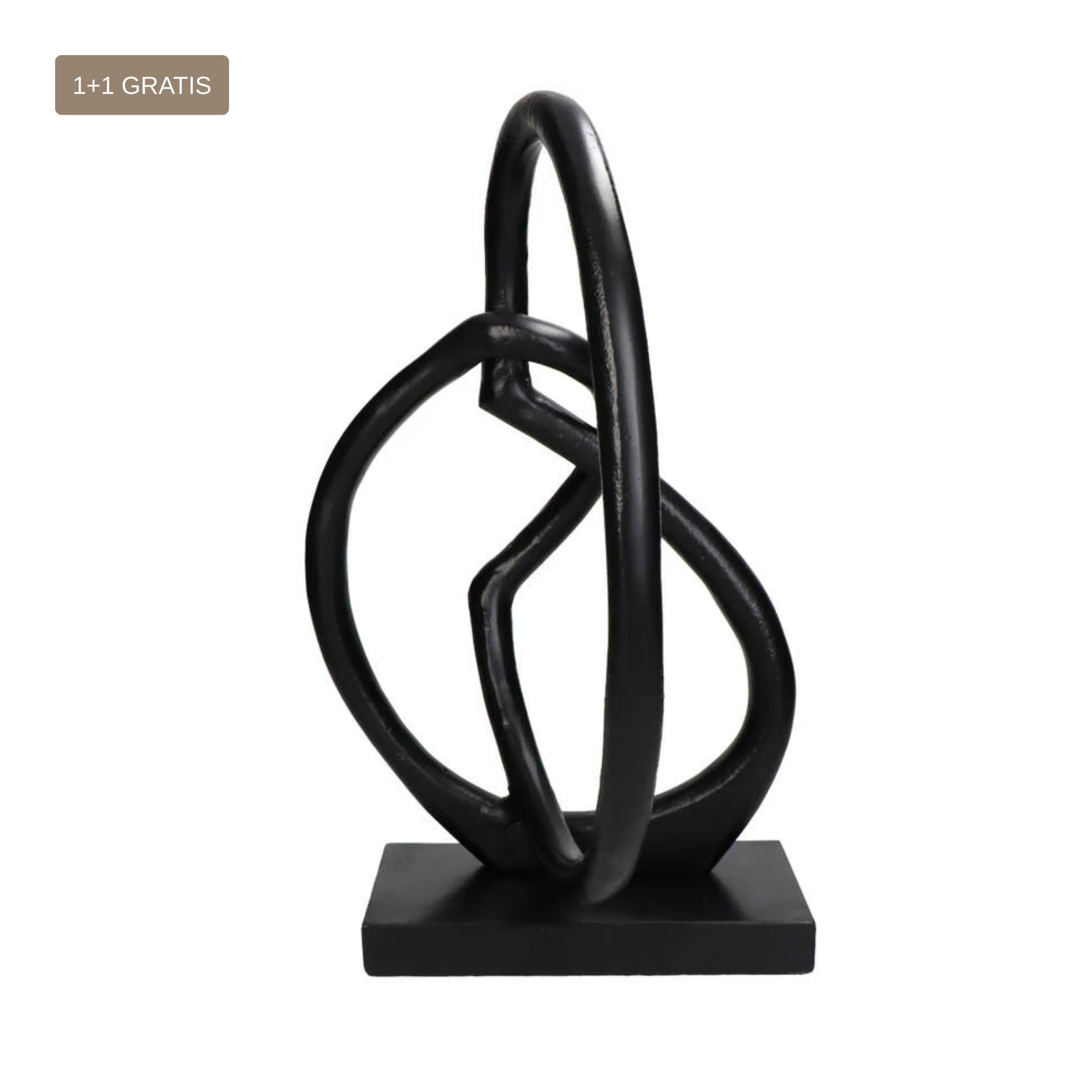 Ornament Zwart 25x15x41cm - Beeld - Living Lovely - livinglovely.nl