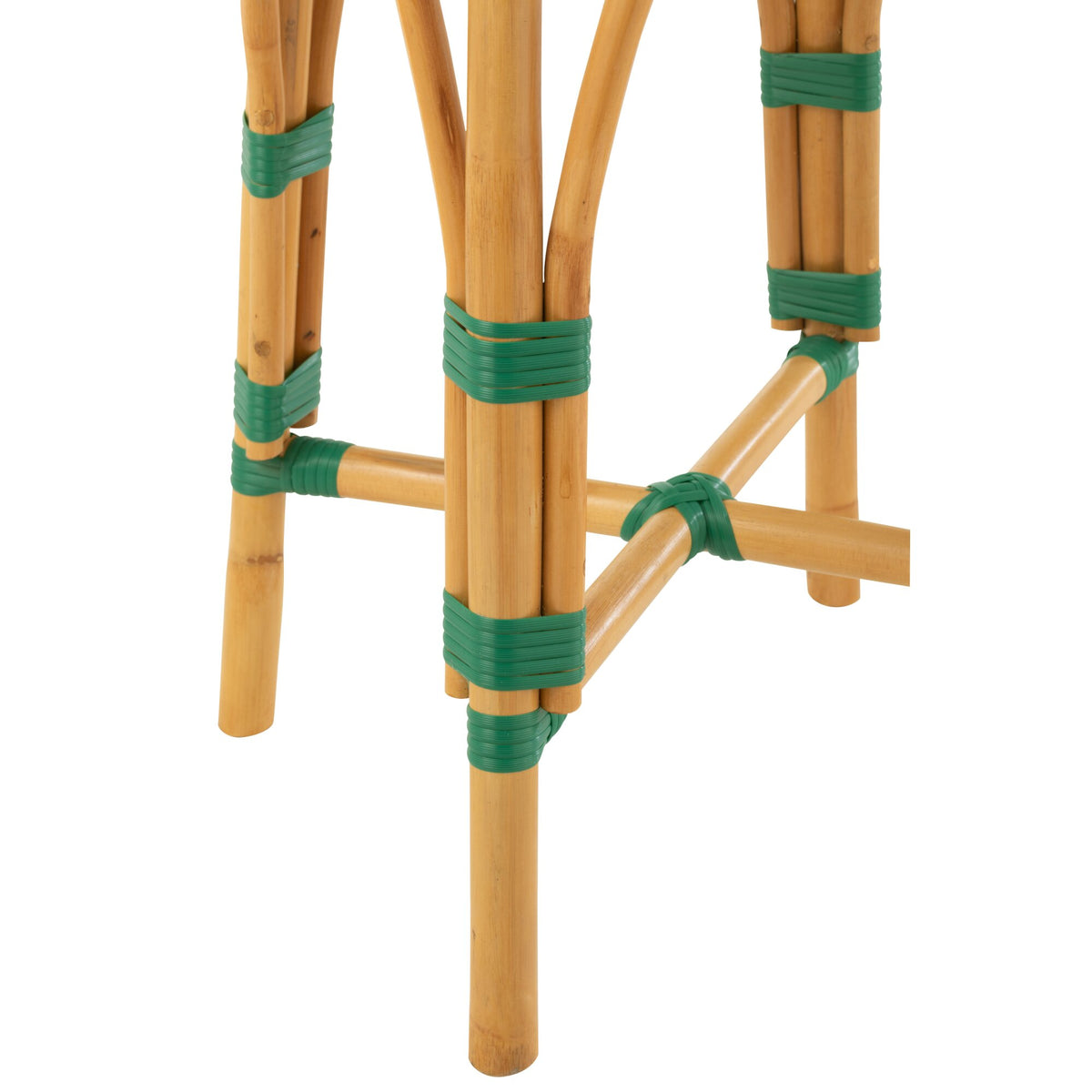 Outdoor Barkruk Live Rond Rotan Groen/Wit J-Line