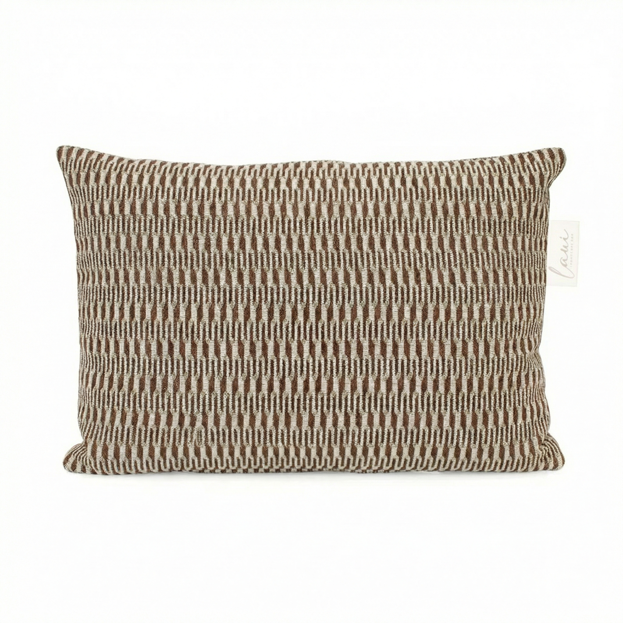 Laui Lounge outdoor kussen Marquetry Sirocco 60x40 cm in warme zand en terracotta tinten