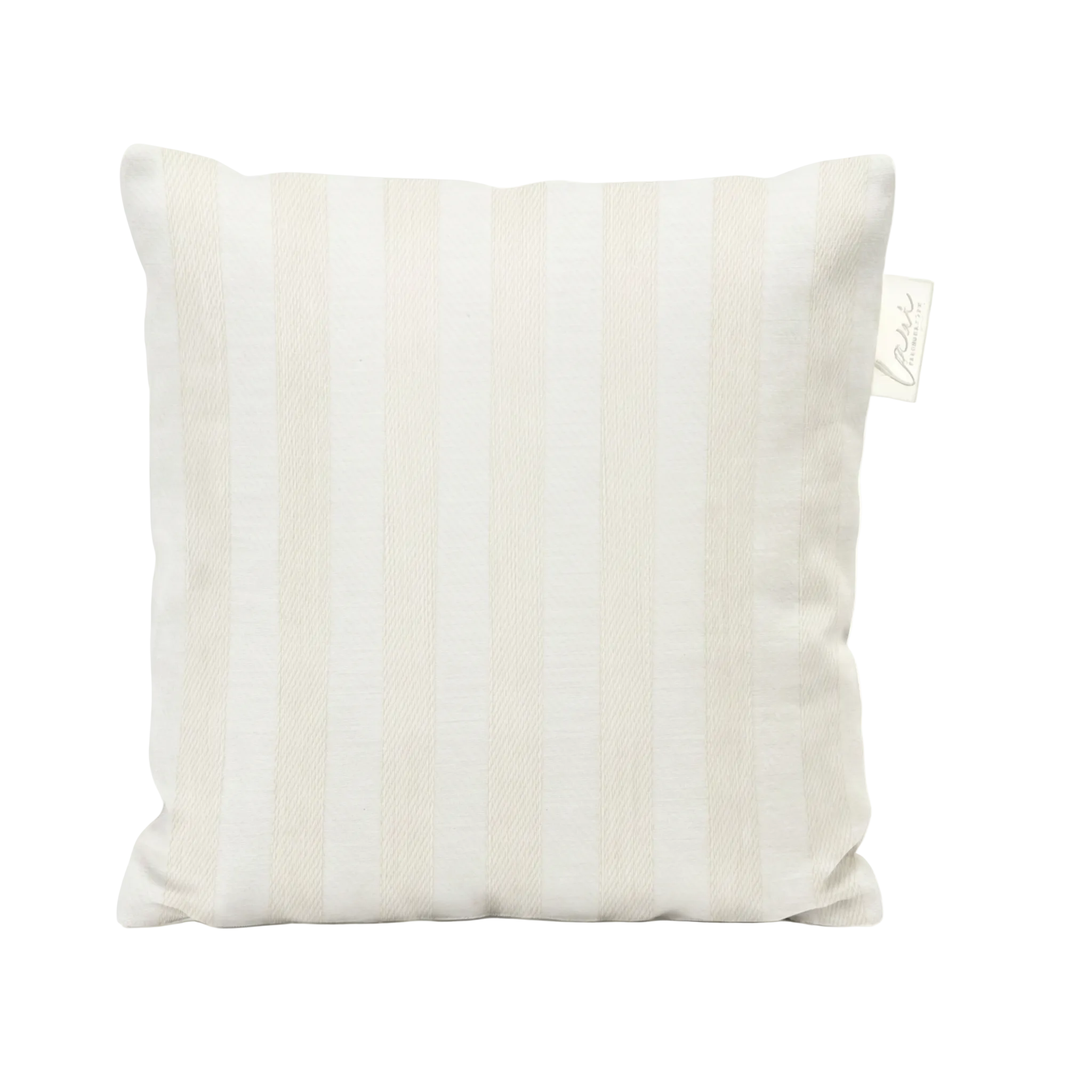 Laui Lounge outdoor kussen The Riviera Merinque 50x50 cm met streepdessin in gebroken wit