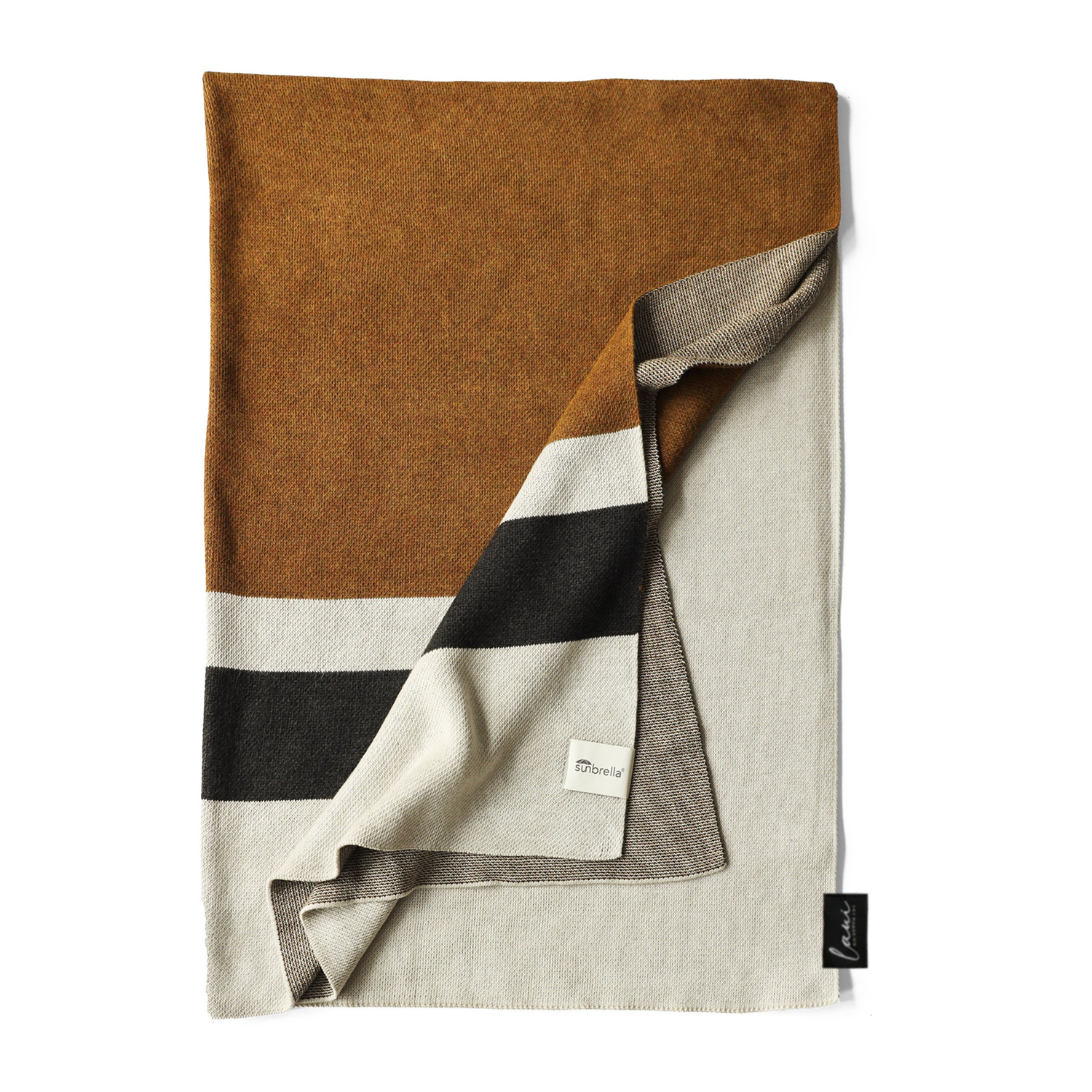 Laui Lounge Outdoor Plaid Terra Stripe 130x180 cm met warme terracotta strepen