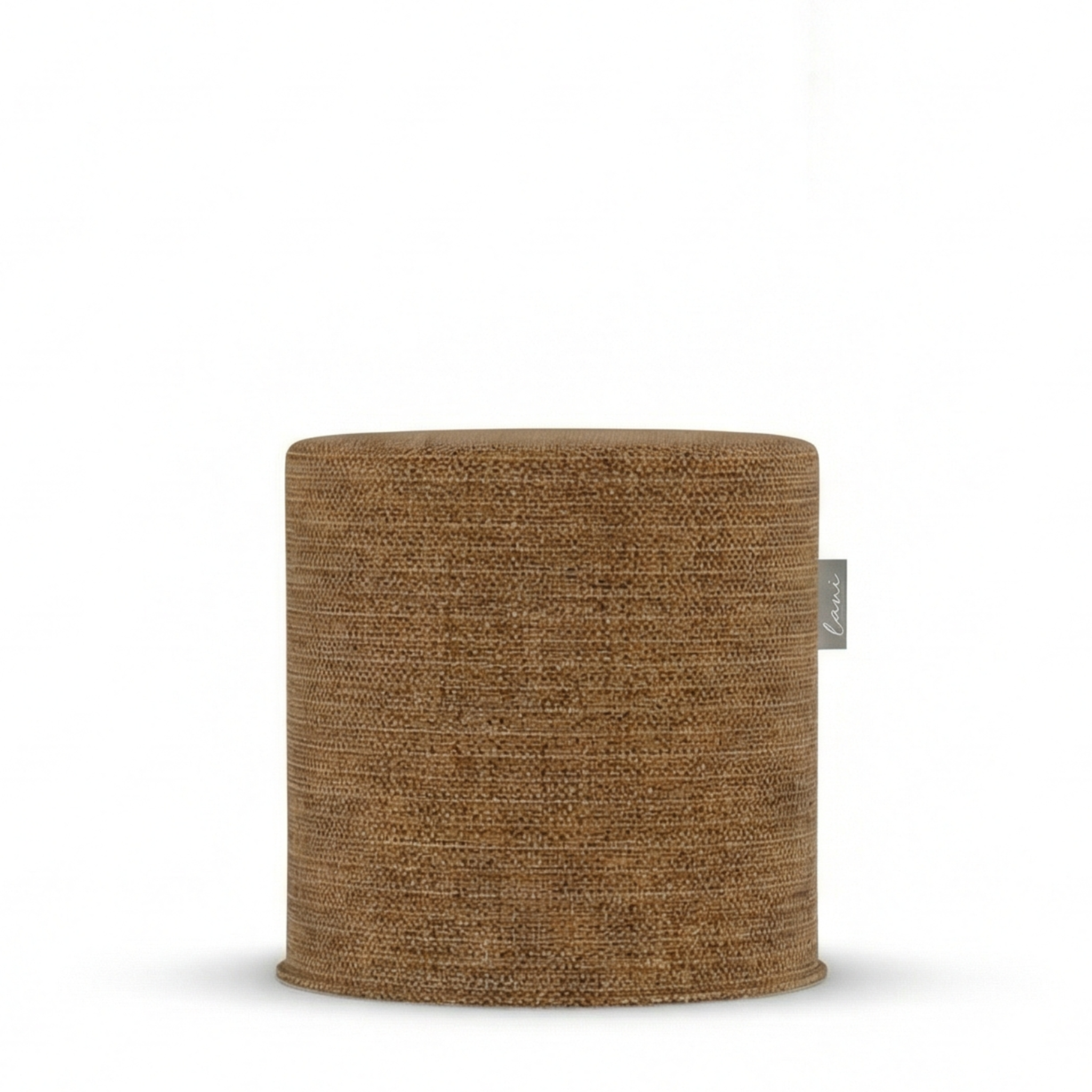 Laui Lounge Boho Outdoor Pouf Terra, ronde terracotta poef van Ø44x46 cm voor binnen en buiten
