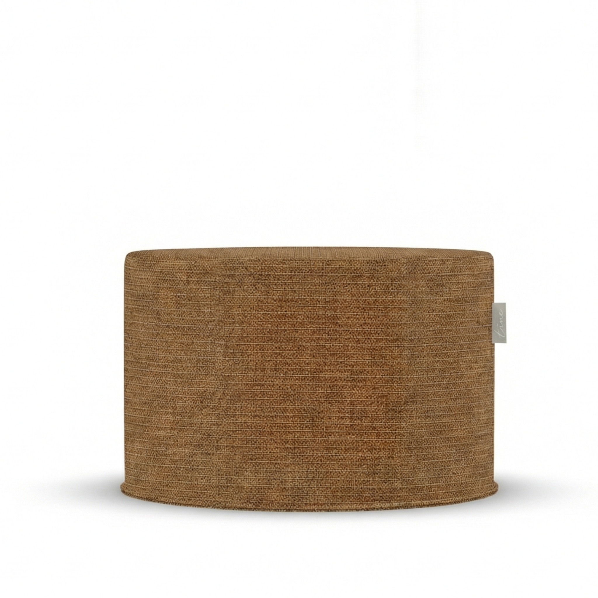 Laui Lounge Boho Outdoor Pouf Terra, brede ronde terracotta poef van Ø68x35 cm