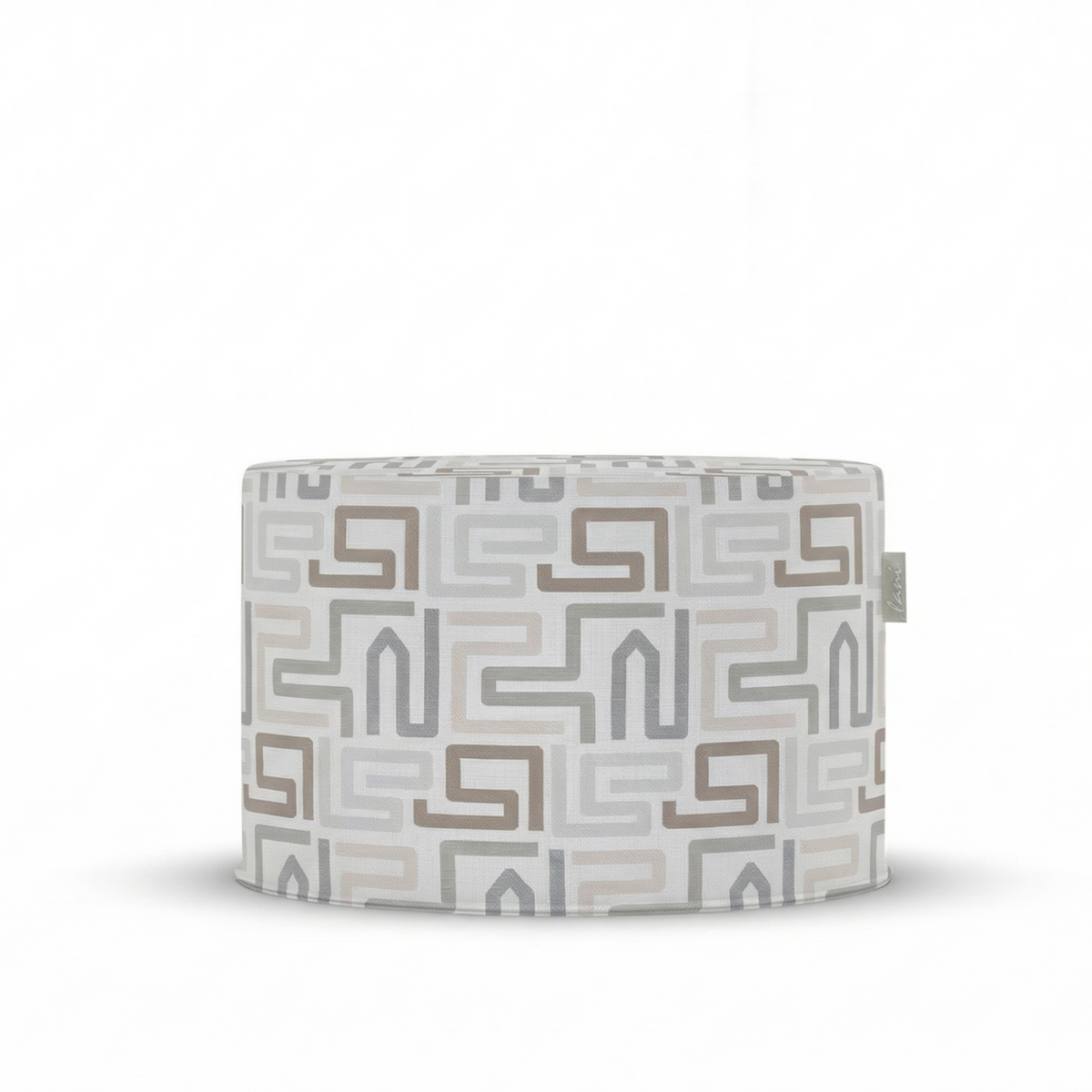 Laui Lounge Outdoor Pouf Maze Chiffon Ø68x35 cm, brede ronde poef met doolhofdessin
