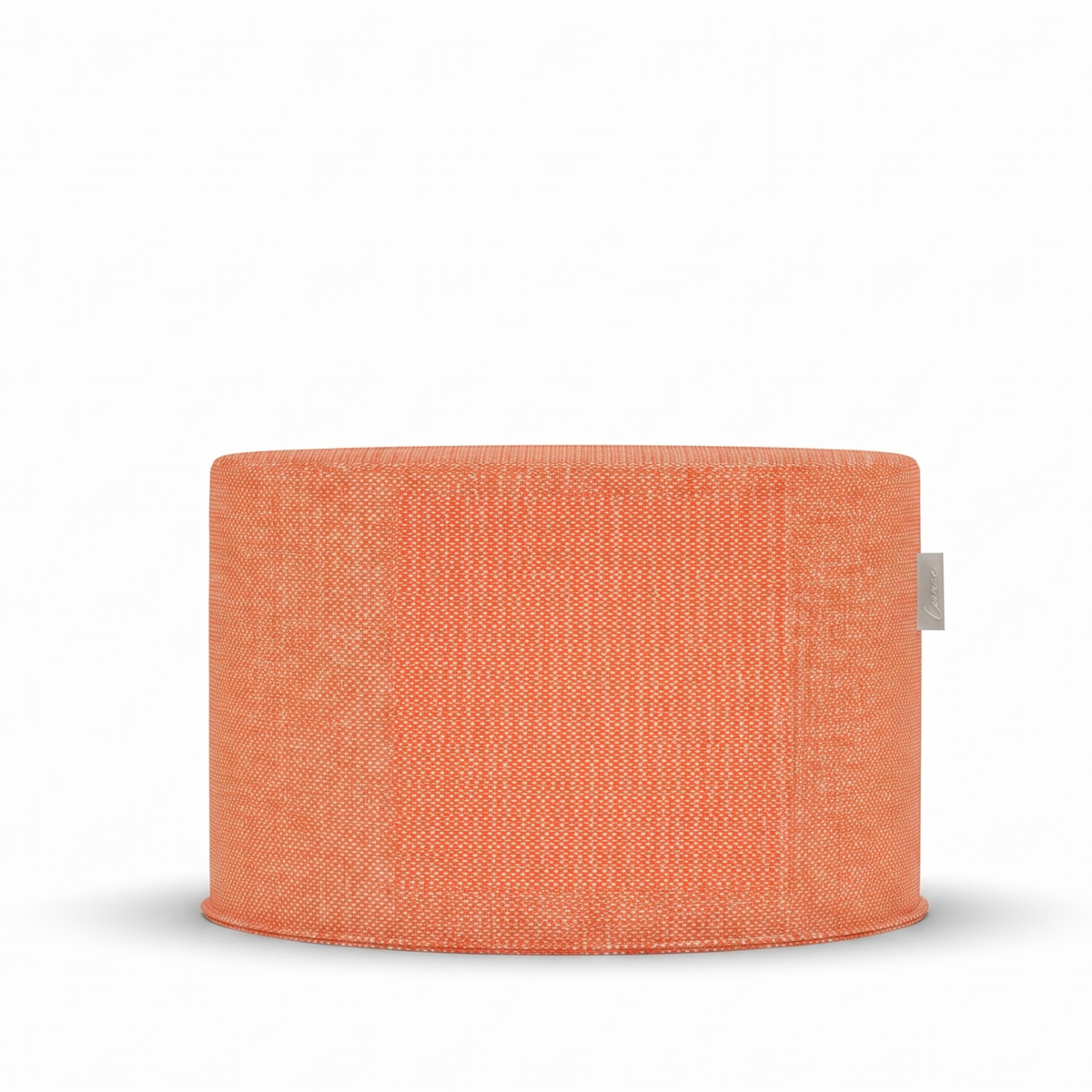 Laui Lounge Original Outdoor Pouf Orange, brede ronde oranje poef van Ø68x35 cm