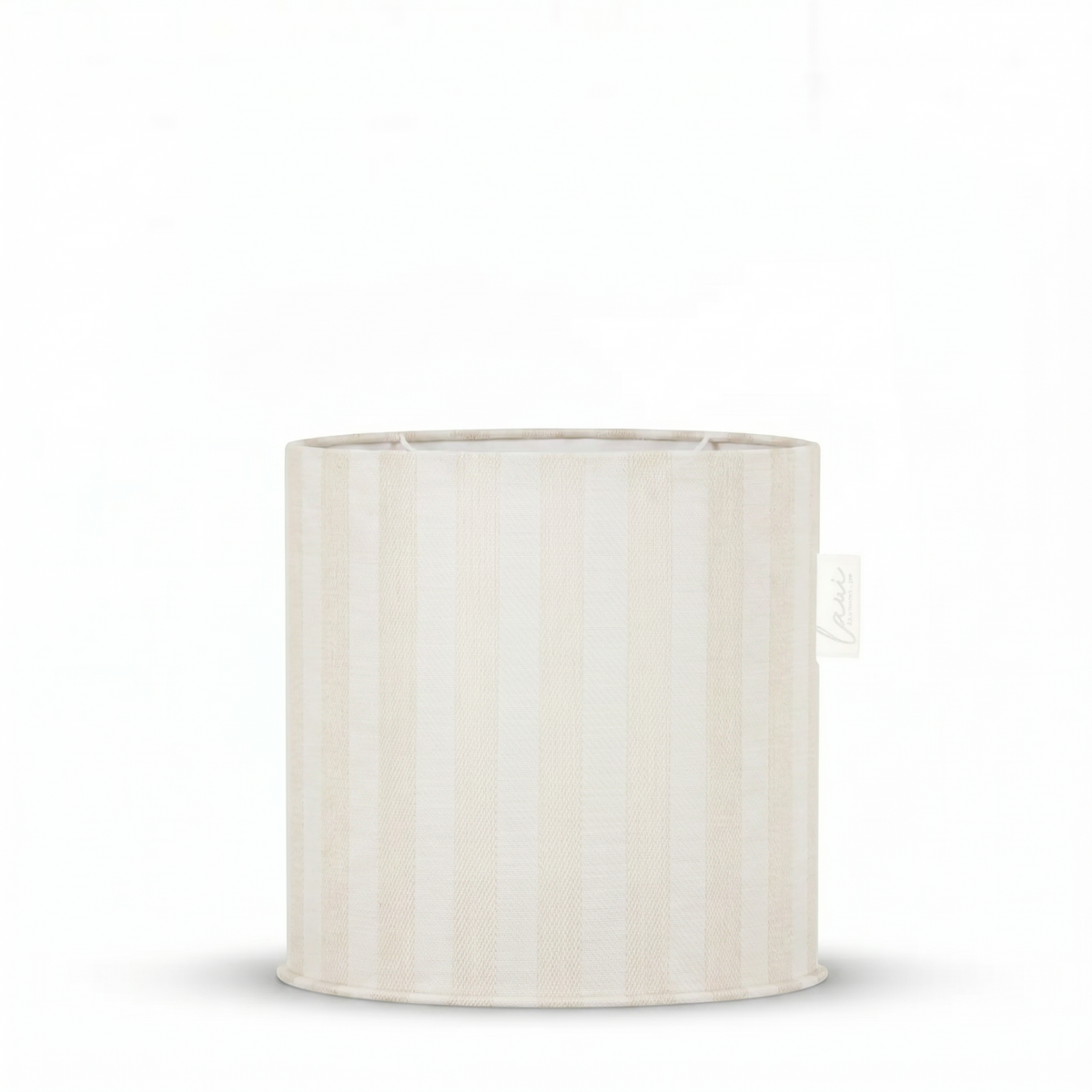 Laui Lounge Outdoor Pouf The Riviera Merinque Ø44x46 cm met streepdessin in gebroken wit